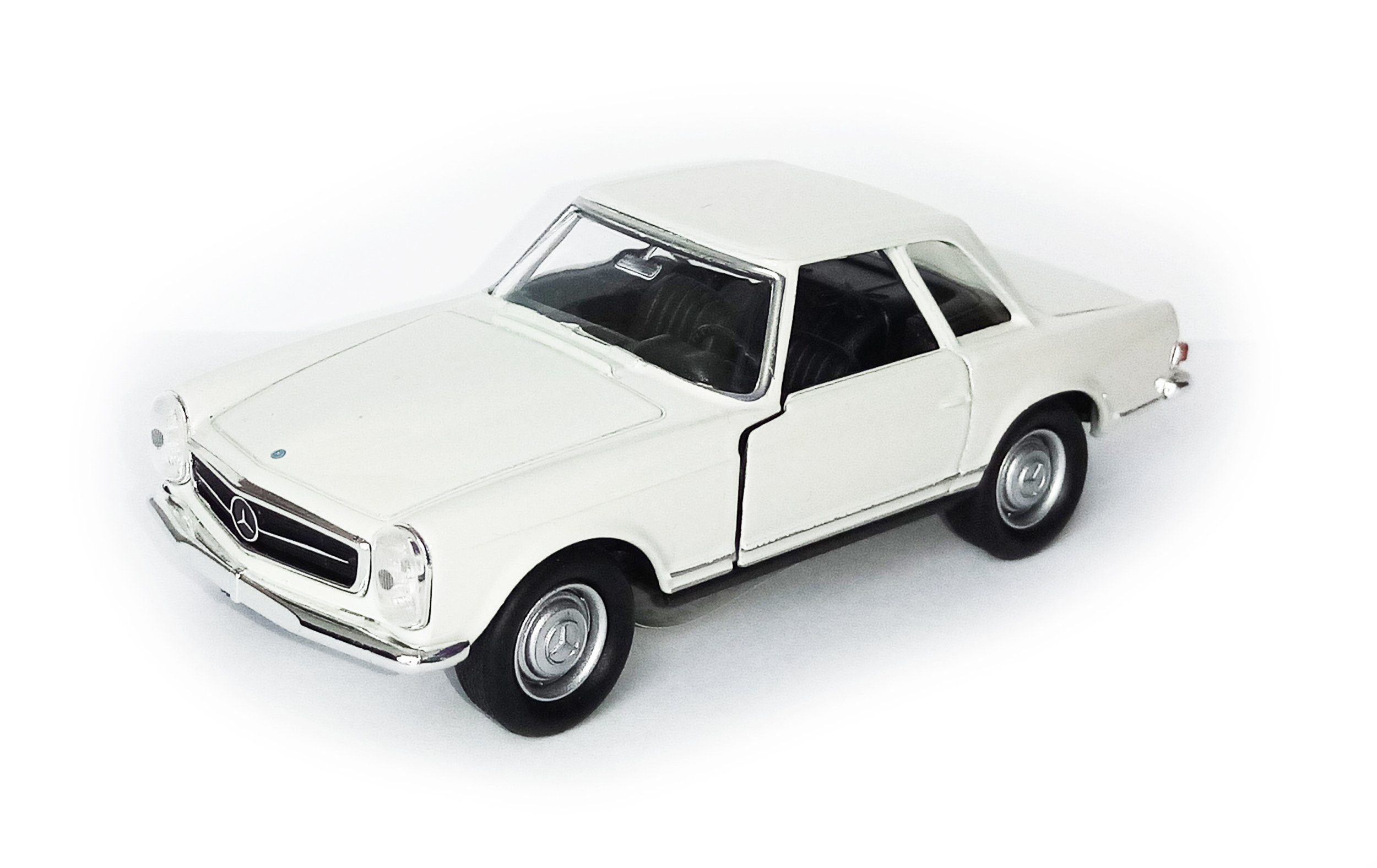 Modellauto MERCEDES-BENZ 1963 230SL Metall Modellauto Modell Auto 3 (Weiss)