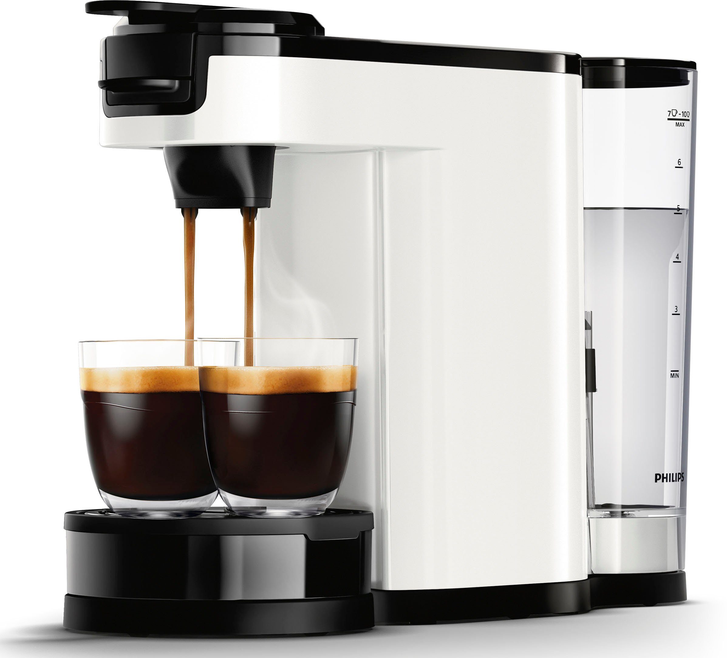 Philips Senseo Kaffeepadmaschine Switch HD6592/04, 2-in-1 Pad und Filterkaffee, 1l Kaffeekanne, aus 26% rec. Plastik