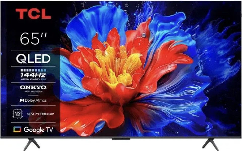 TCL 65P8K QLED-Fernseher (165 cm/65 Zoll, 4K Ultra HD, Smart-TV, Google TV mit integrierten Streaming‑Apps)