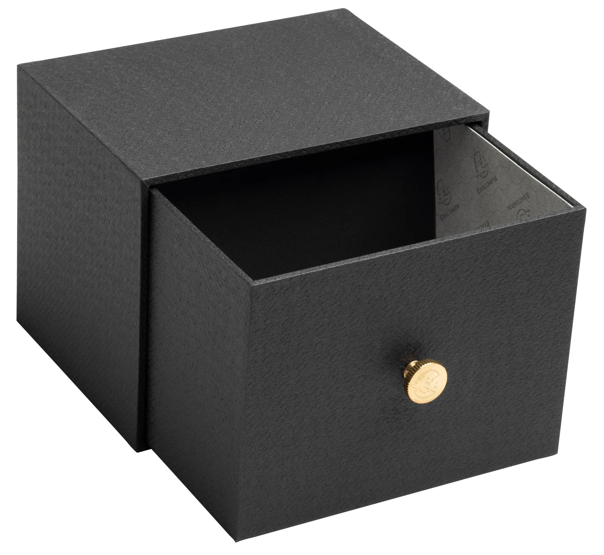 EXACOMPTA Dokumententasche 2x Schubladenbox für Fotos Karteikarten 14x177x134 cm Schwarz 78601E, Boxen, Stiftebox