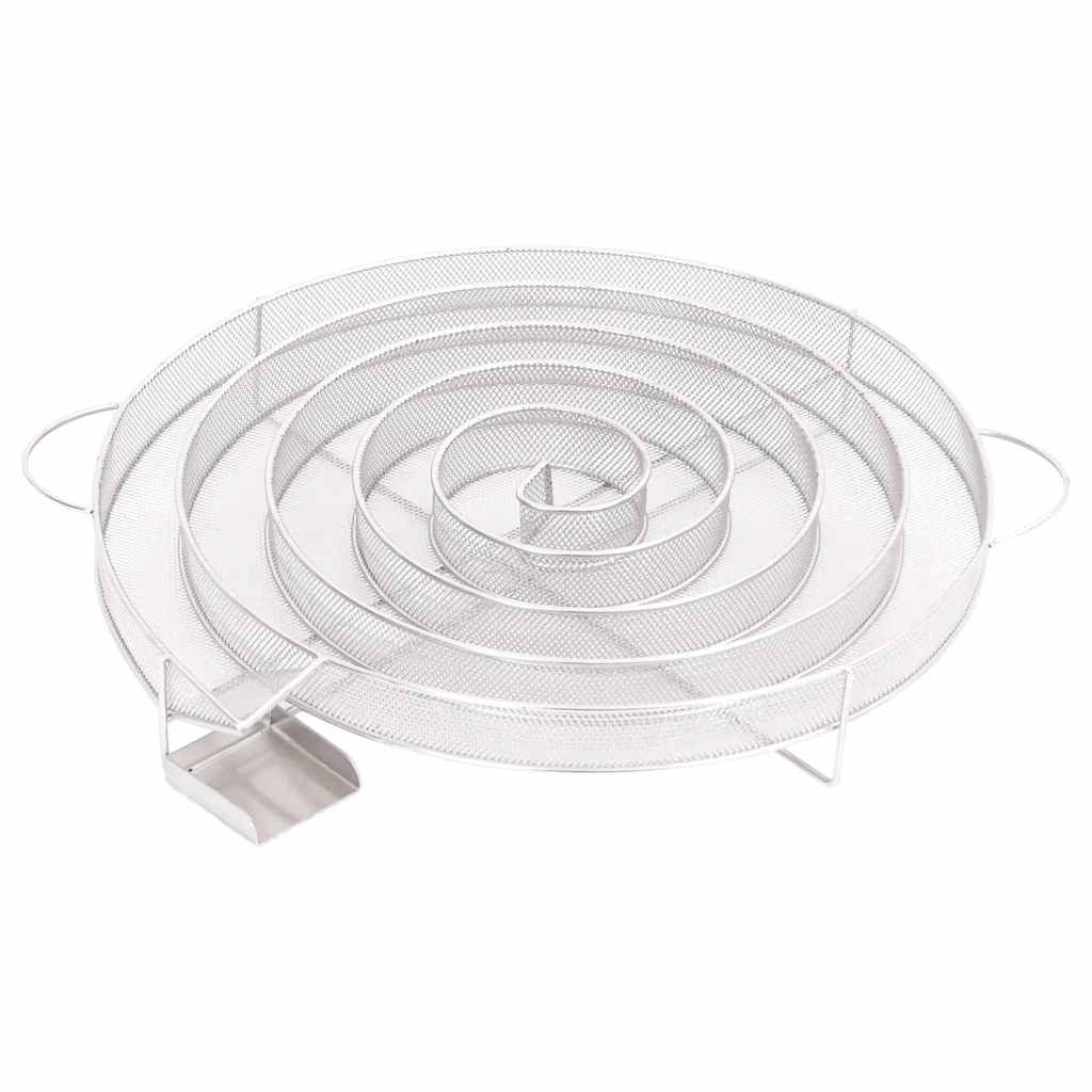 vidaXL Grillspieß Kaltrauchgenerator Rund 33,5 cm Edelstahl