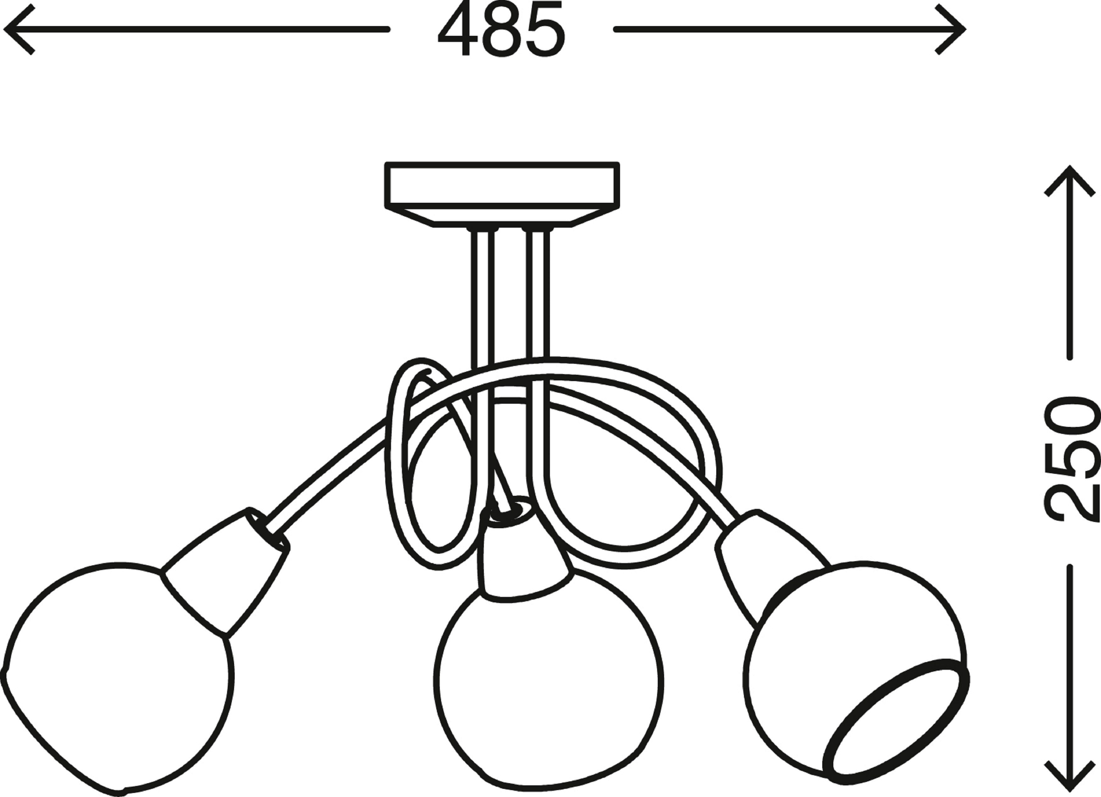 3x Lampe, LED Wohnzimmer inkl. Design 3-flammig mit Leuchtmittel 2076-SD LED Deckenstrahler, Deckenleuchte, dimmbar mit Glas in Deckenlampe 3-Stufen Eiskristall-Dekor, 3000K Spots TRANGO Deckenleuchte LED Edelstahl-Optik *OLIA* warmweiß I