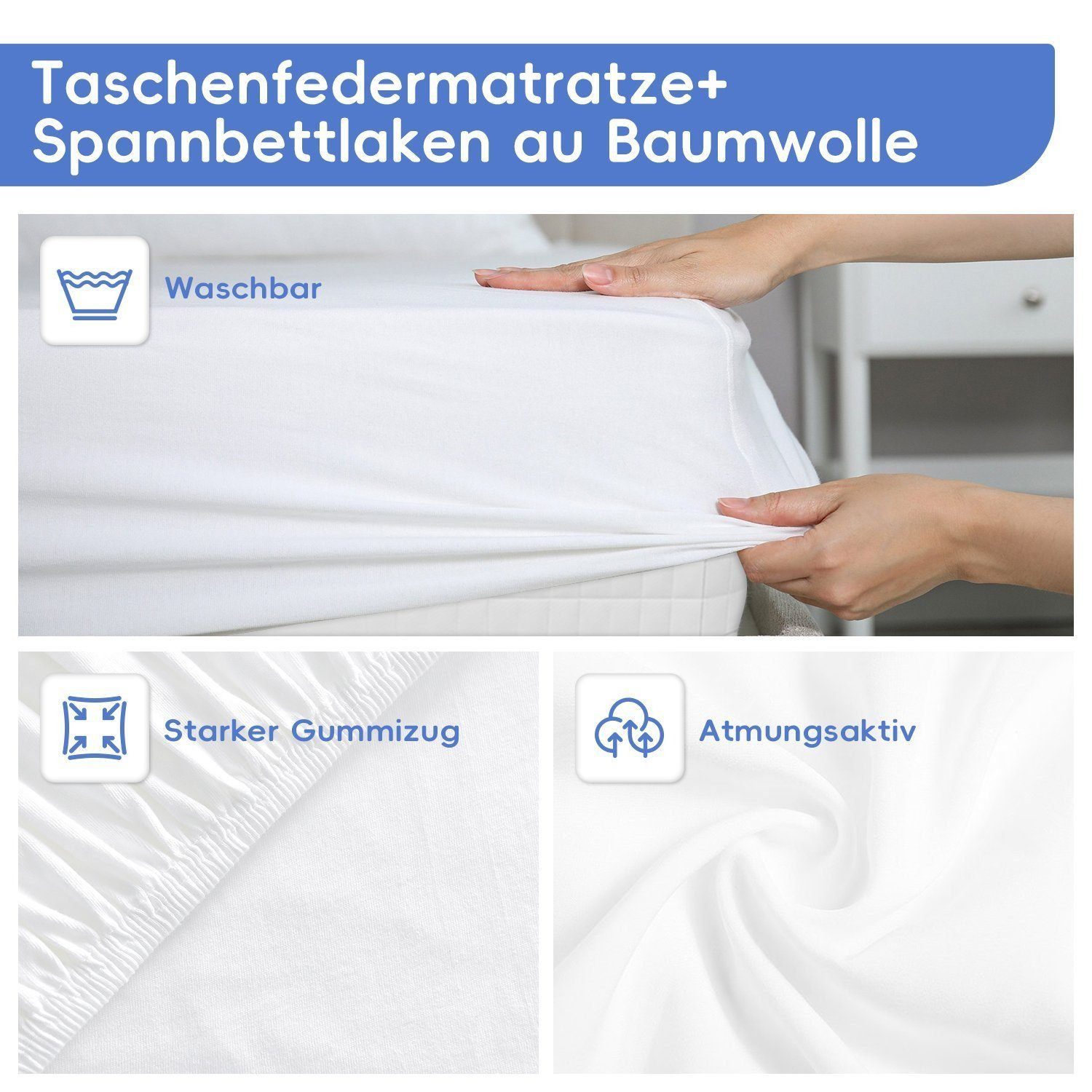 Taschenfederkernmatratze Matratze, 7-Zonen Federkernmatratze Matratzen,mit günstig online kaufen