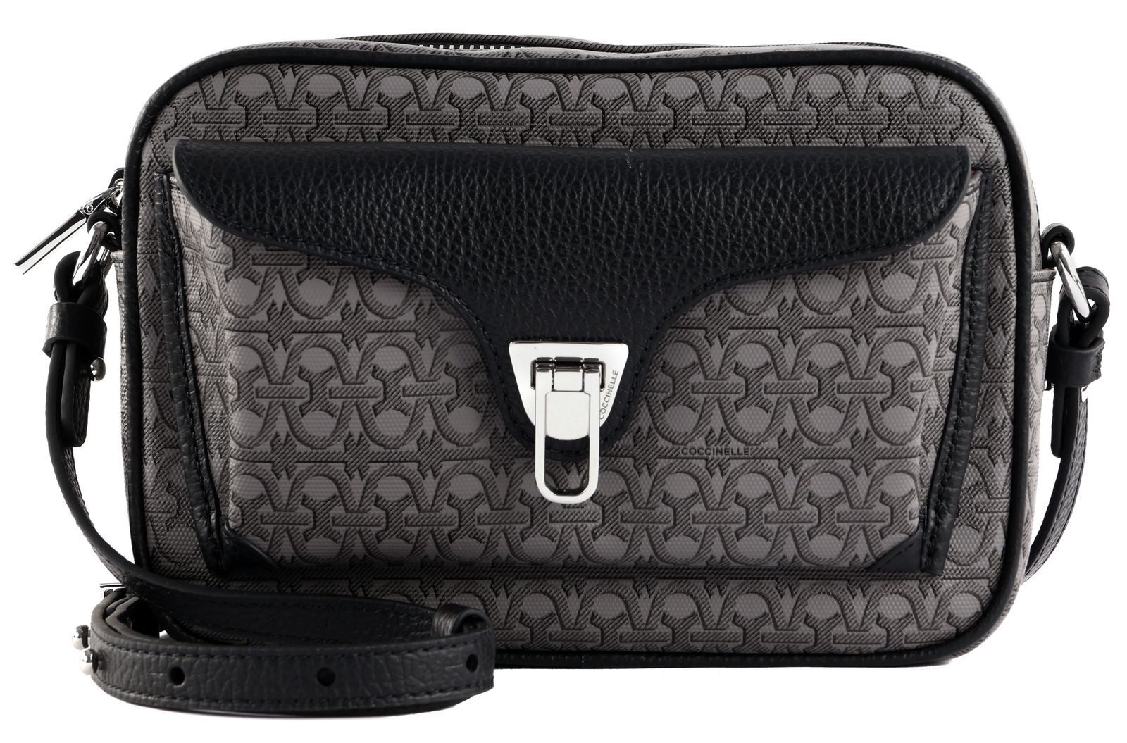 COCCINELLE Umhängetasche Coat. Monogram Crossbody Bag, aus echtem Rindsleder
