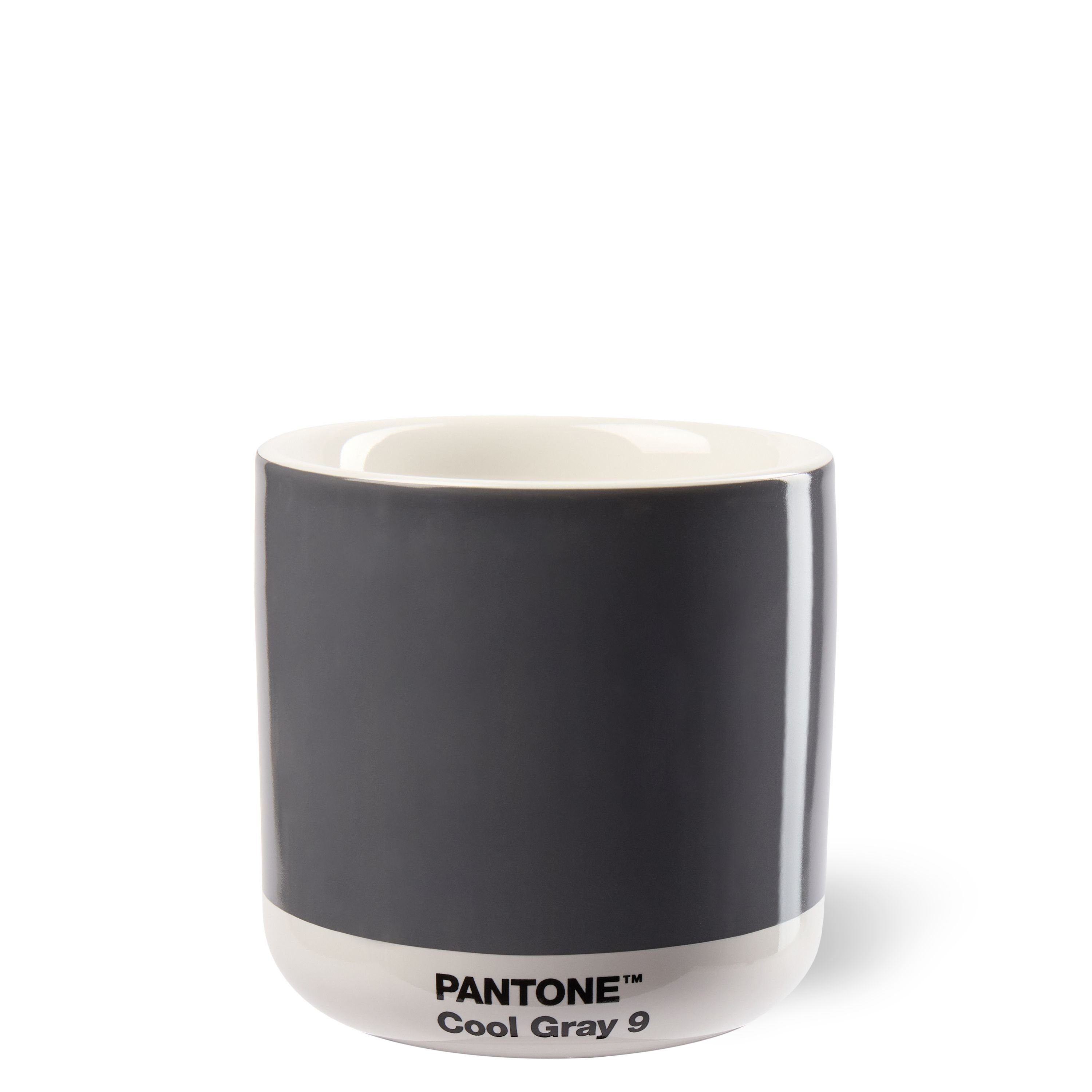 PANTONE Kaffeeservice, PANTONE Porzellan Thermobecher Latte Macchiato, 220 ml Cool Gray 9 C