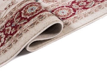 Orientteppich Oriente Teppich - Traditioneller Teppich Orient Creme Rot, Mazovia, 120 x 170 cm, Geeignet für Fußbodenheizung, Pflegeleicht, Wohnzimmerteppich
