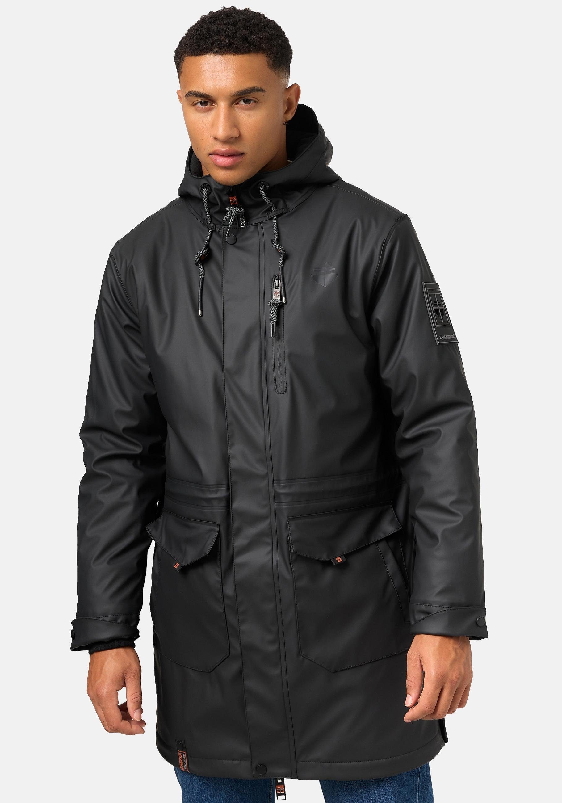 Stone Harbour Regenmantel Verdaan Wasserdichter Regenparka mit Fleece-Innenfutter