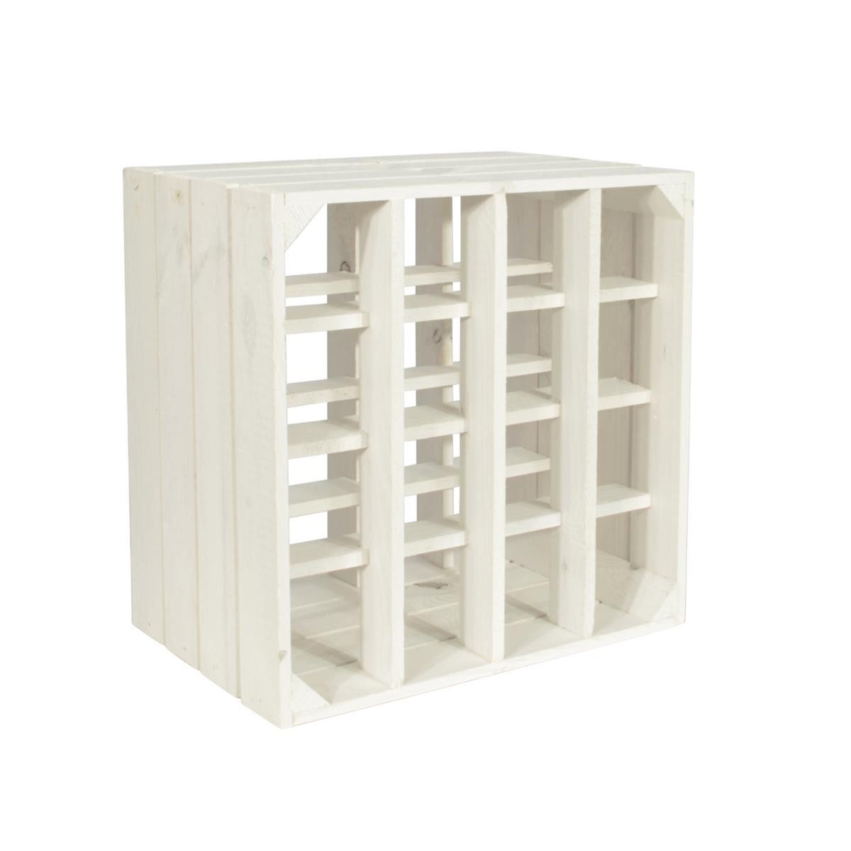 CHICCIE Weinregal Wino Flaschenregal aus Holz Weiß + Regal, 1-tlg. günstig online kaufen