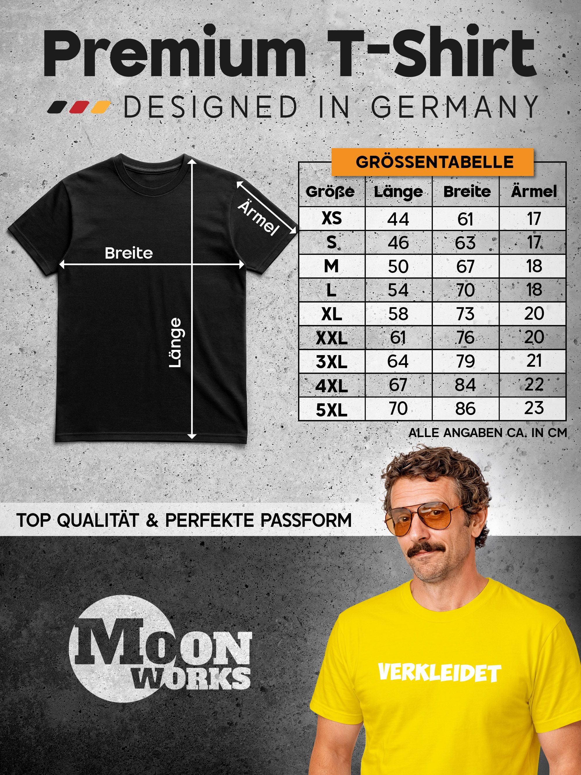 MoonWorks Print-Shirt Herren T-Shirt Verkleidet Fasching Fastnacht Kostüm Karneval mit Print