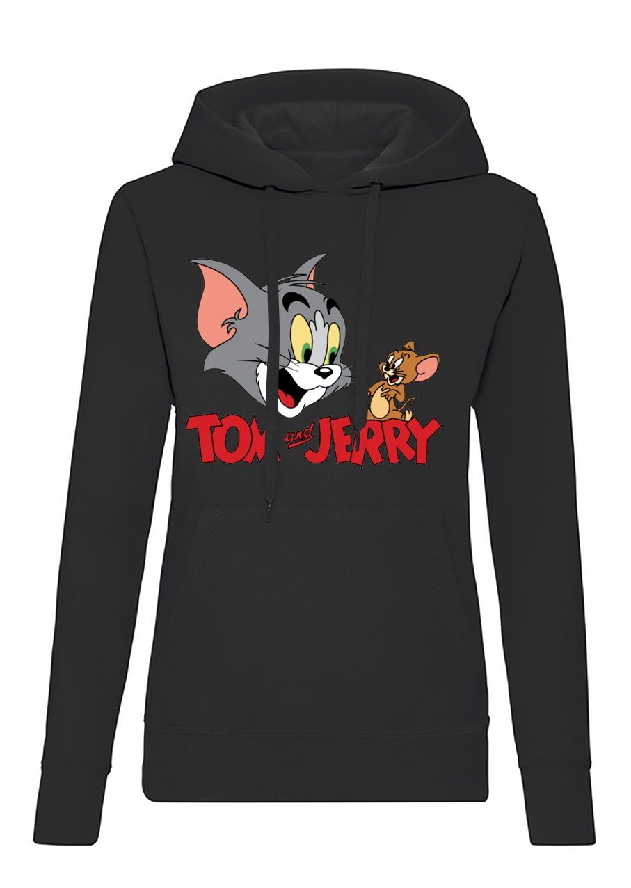 Blondie & Brownie Hoodie Damen Tom&Jerry Hoodie Damen Hoodie Tom & Jerry Cartoon Pullover mit Kapuze und Front Print