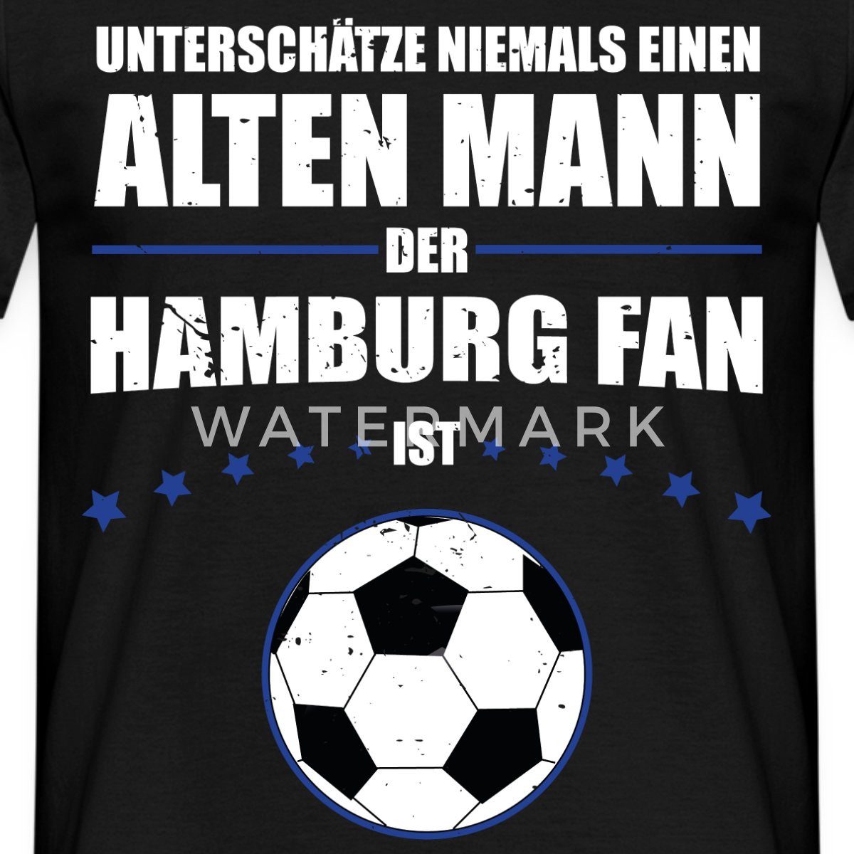 Spreadshirt T-Shirt Alter Mann Leidenschaft Hamburg Fußball Fan Männer T-Sh günstig online kaufen