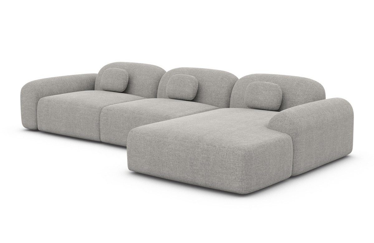 Sofa Dreams Ecksofa Polstersofa Stoff Couch Stoffsofa Modern Sofa Barcelona L Form kurz, Lounge-Sofa