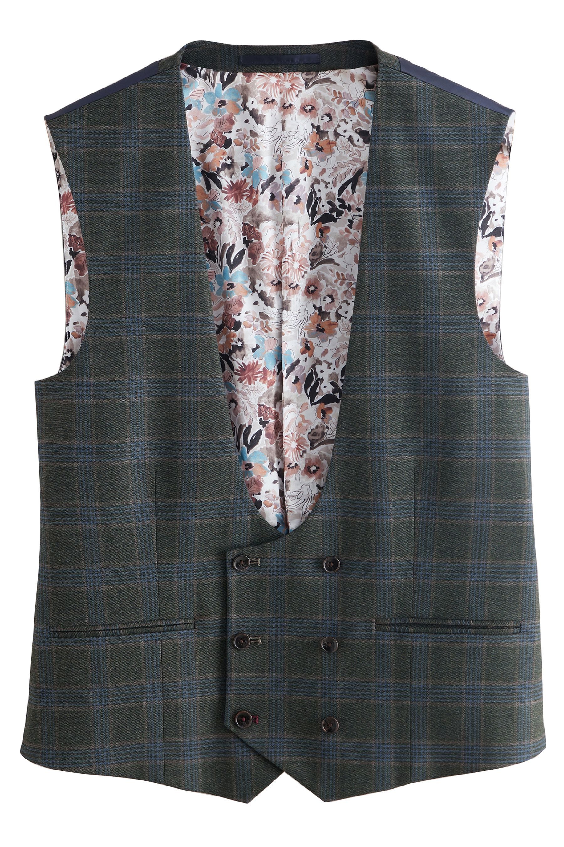 Next Anzugweste Paspelierter Anzug im Karomuster: Weste (1-tlg) günstig online kaufen