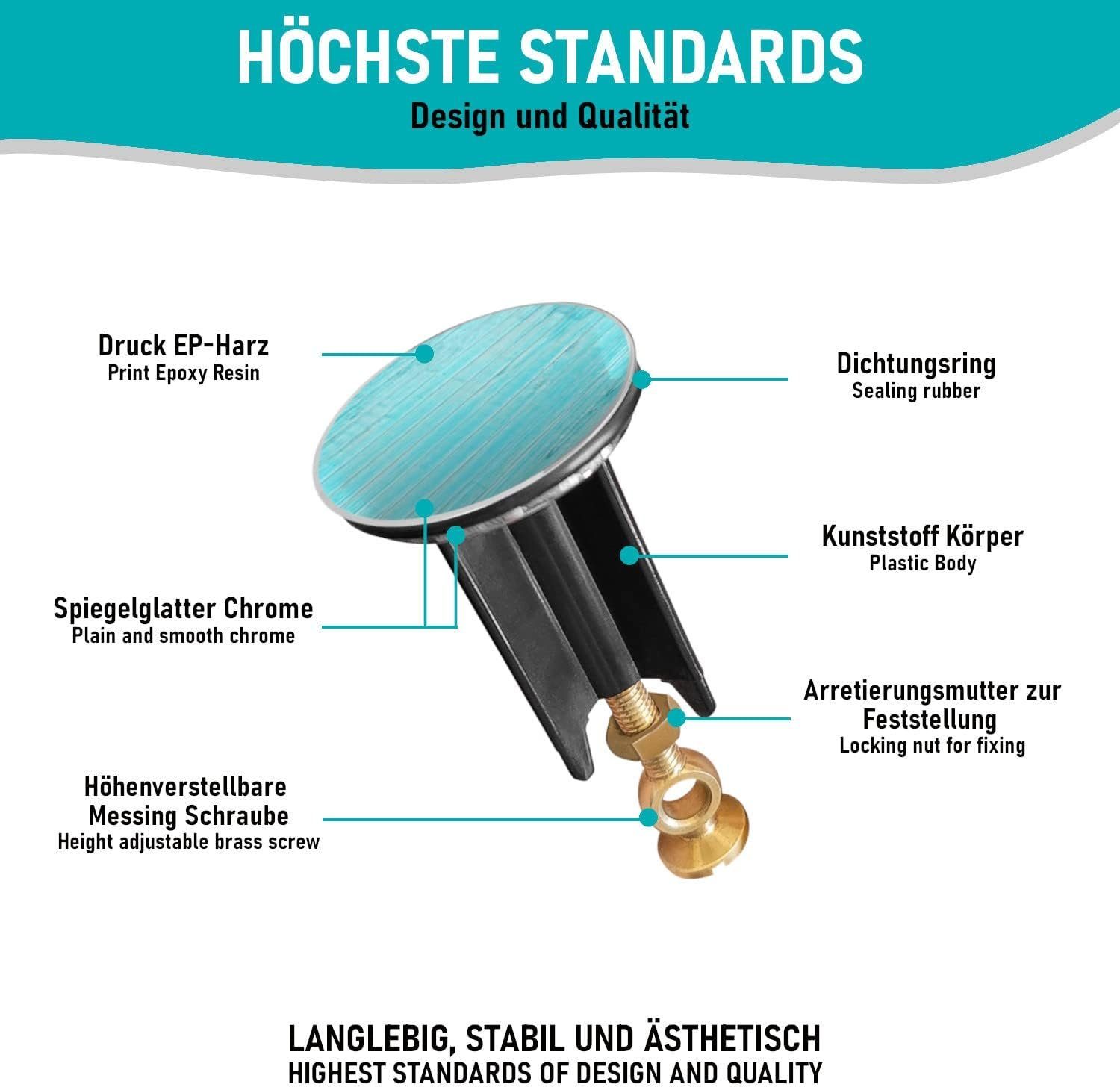 Arteneur Waschbeckenstöpsel, ⌀ 4 cm, 100% günstig online kaufen