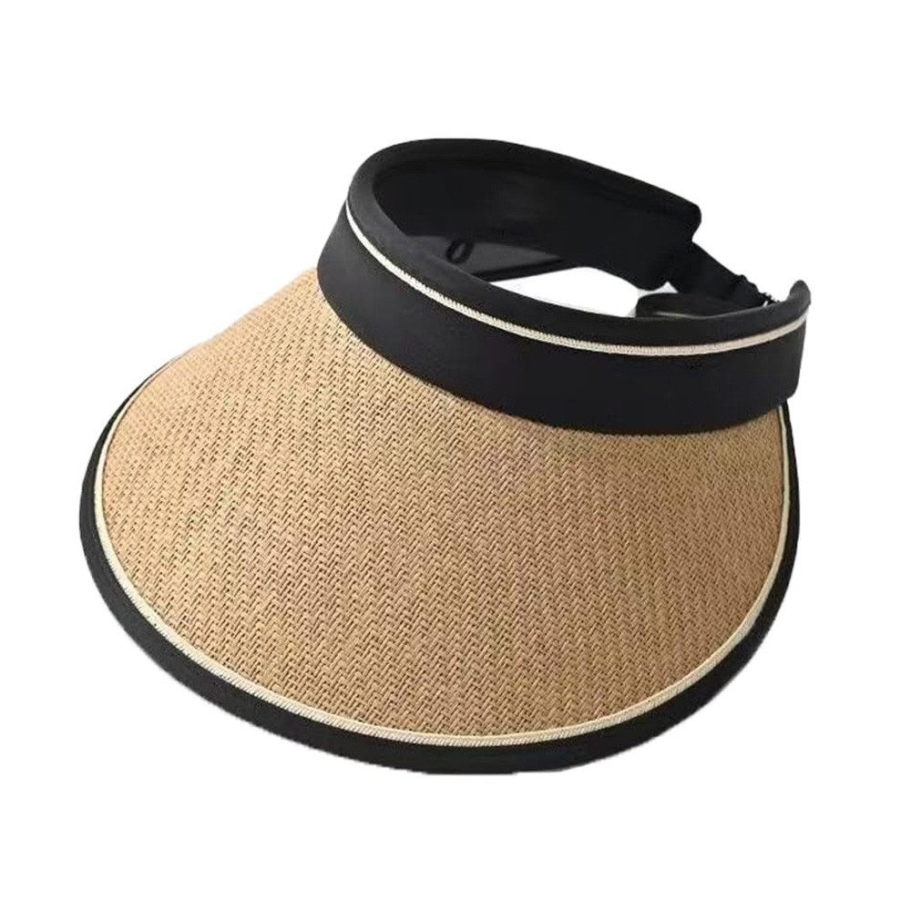 nsihing Sonnenhut Breitkrempiger Stroh-Sonnenhut für Damen mit UV-Schutz Strandhut, Outdoor-Sonnenschutzhut für Damen