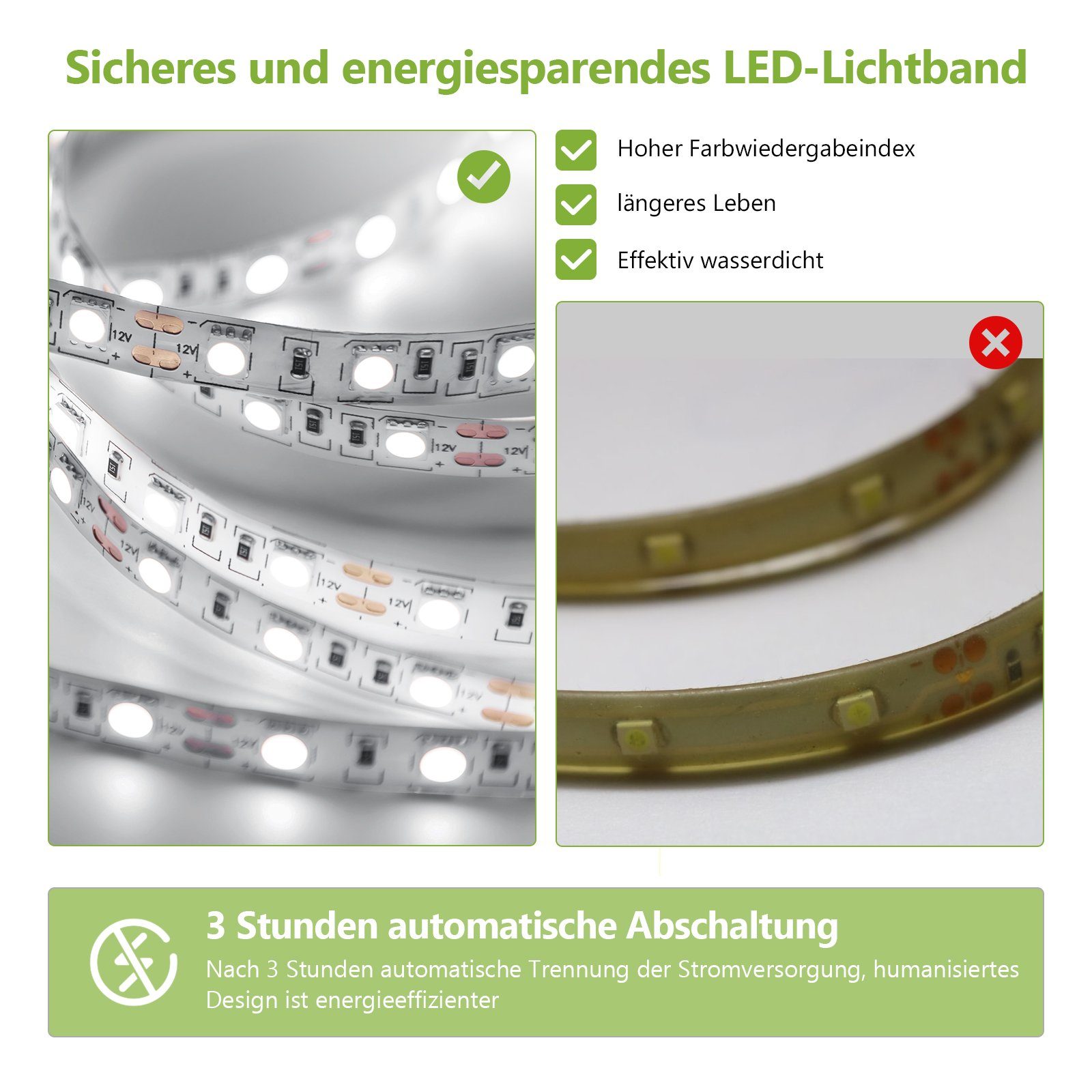 Neutralweiß LED-Lichtspiegel, Badspiegel mit 4300K,Beschlagfrei,Zeit,Temperatur,IP44 S'AFIELINA in beleuchtung Golden rund, Metallrahmen.,