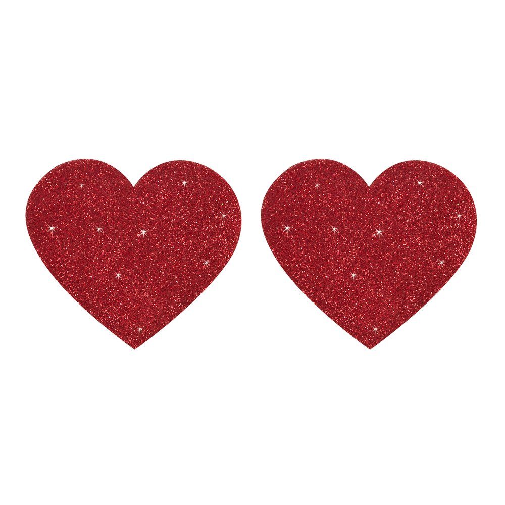 Cottelli Collection Brustwarzenabdeckung Nippelsticker in Herz Form (1 Paar), Mit Glitzer