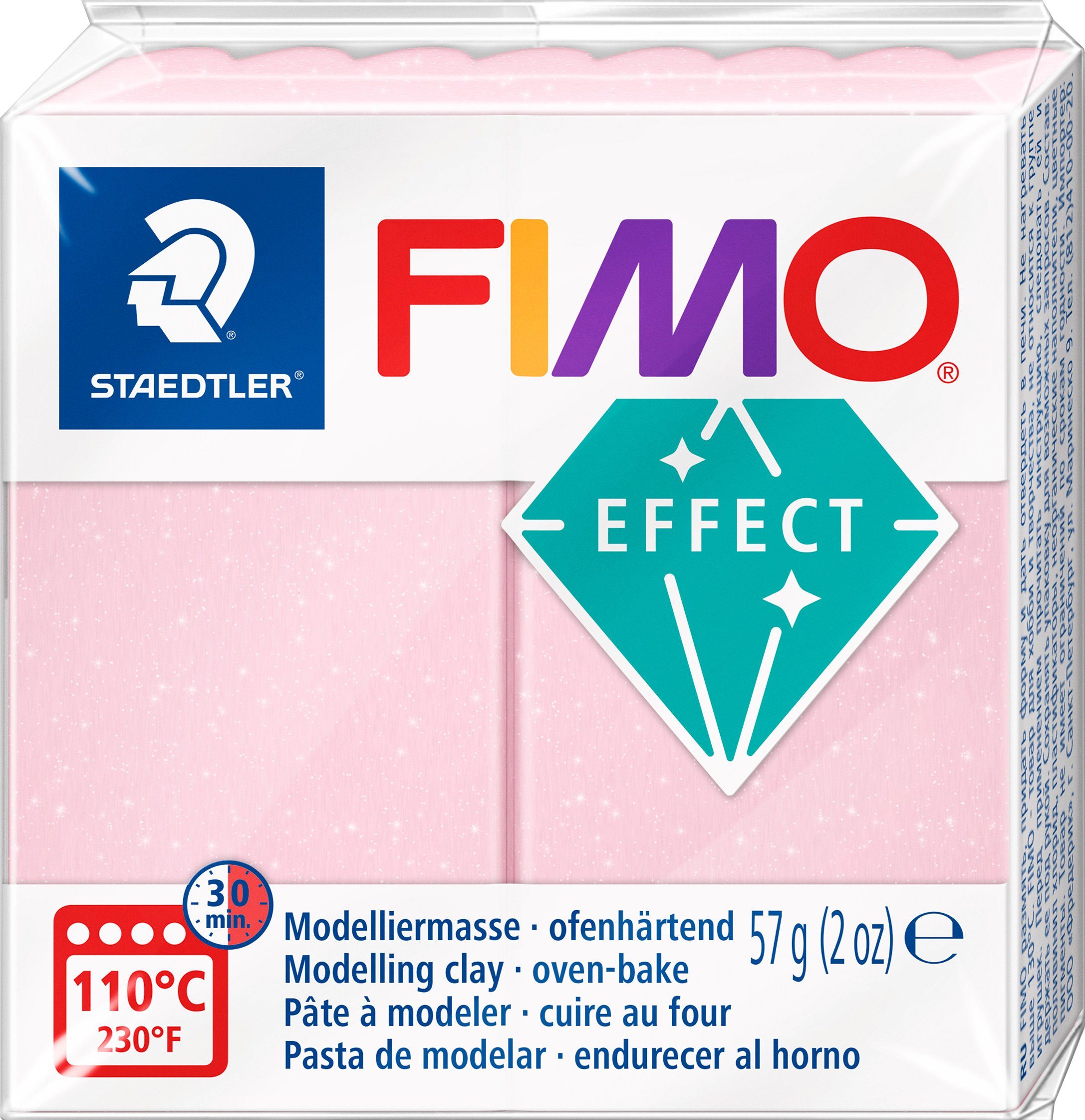 FIMO Modelliermasse 57 Rosenquarz g Effect