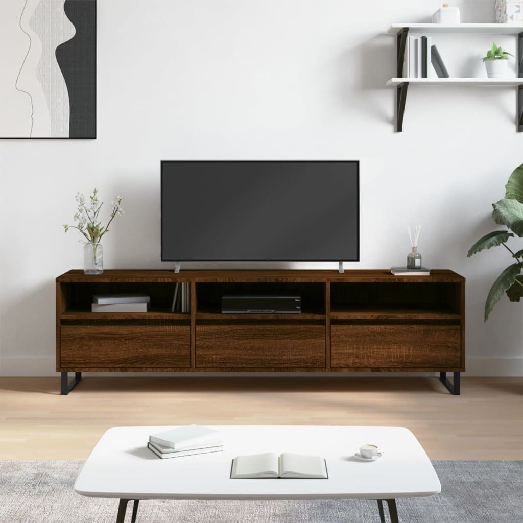 Braun cm Eichen-Optik 150x30x44,5 Holzwerkstoff furnicato TV-Schrank