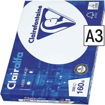 CLAIREFONTAINE Druckerpapier 2800, Format DIN A3, 160 g/m², 250 Blatt
