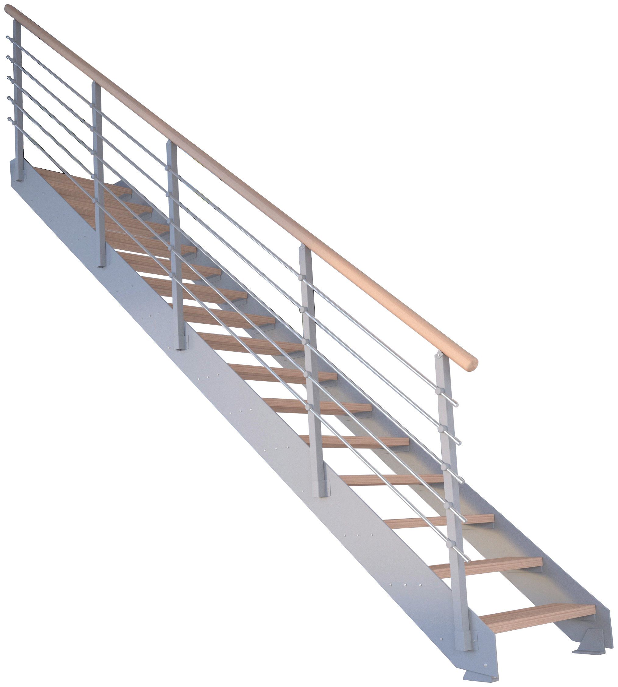 Systemtreppe Geteilte Kos, Metall, offen, Stufen Starwood