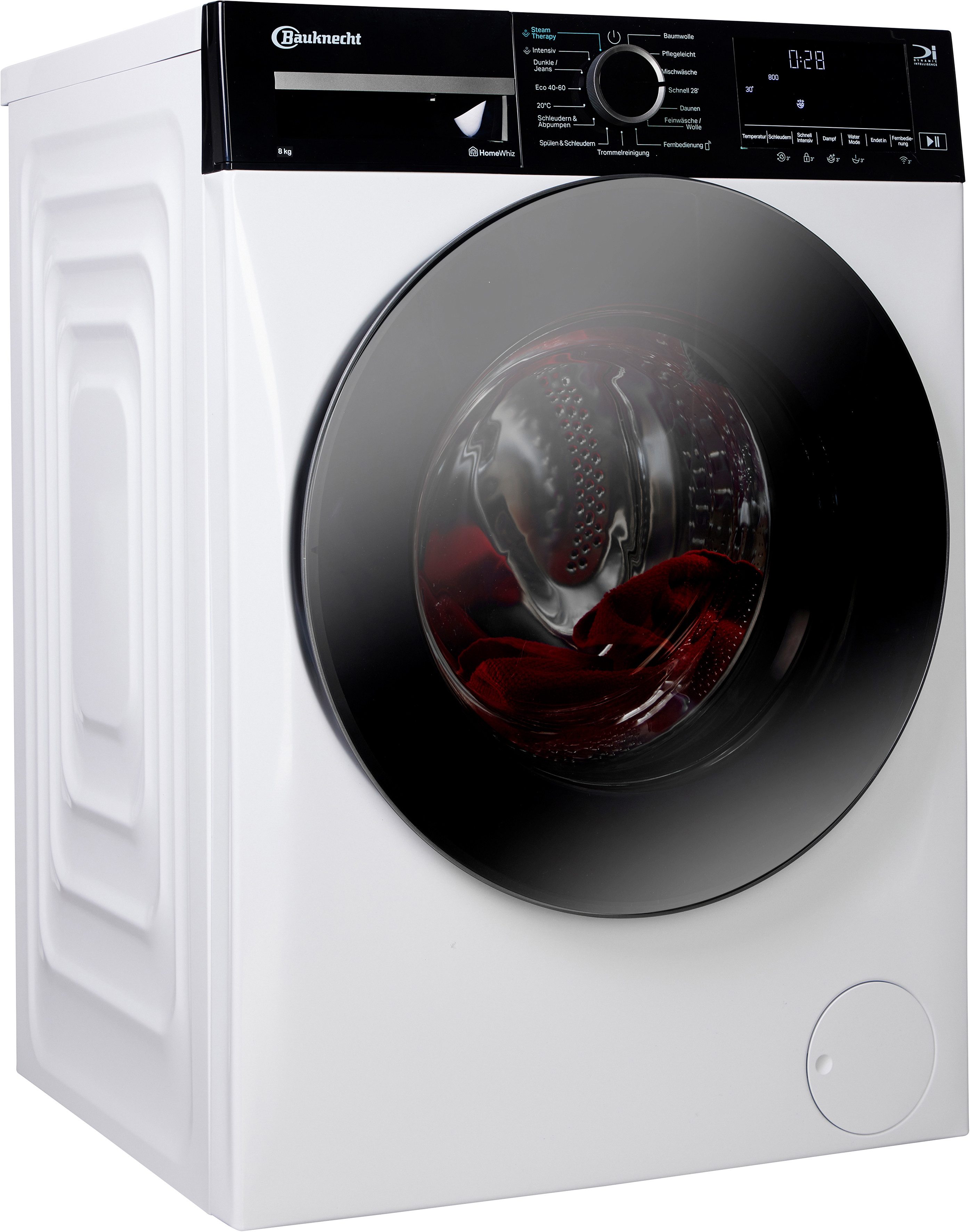 BAUKNECHT Waschmaschine B WM Smart Eco 8A, 8 kg, 1400 U/min, Adaptive Wash – Intelligente Anpassung der Programme an Ihre Wünsche