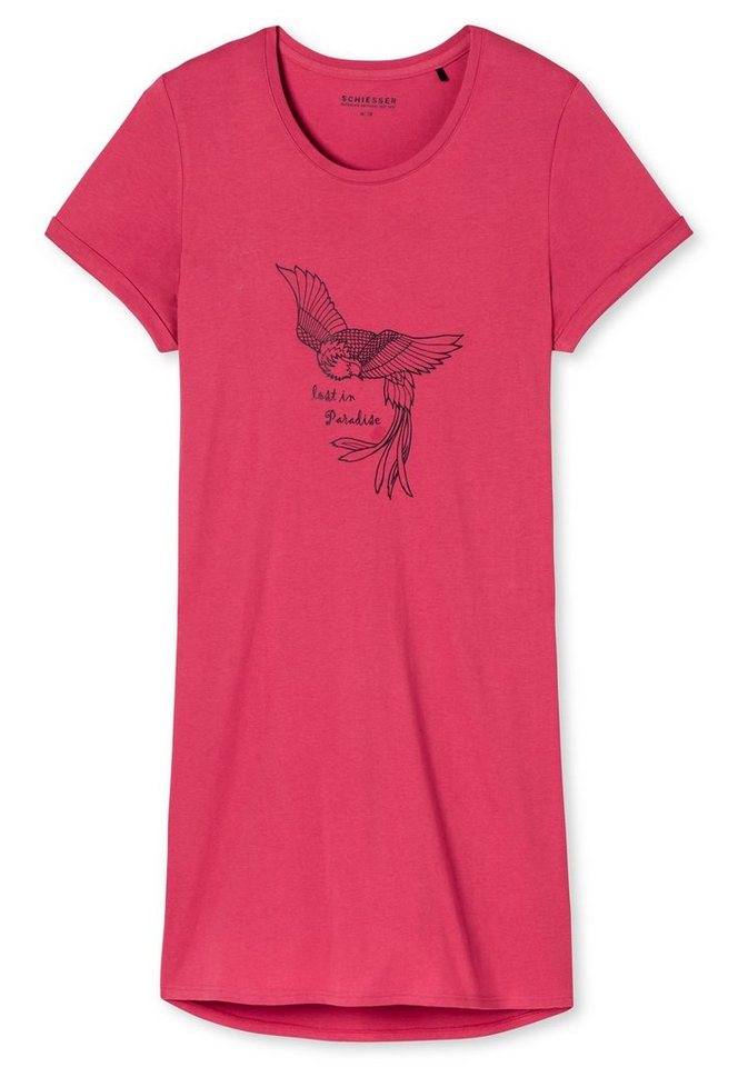 Schiesser Nachthemd Damen Nachthemd, 85 cm - 1/2 Arm, Sleepshirt, Uni