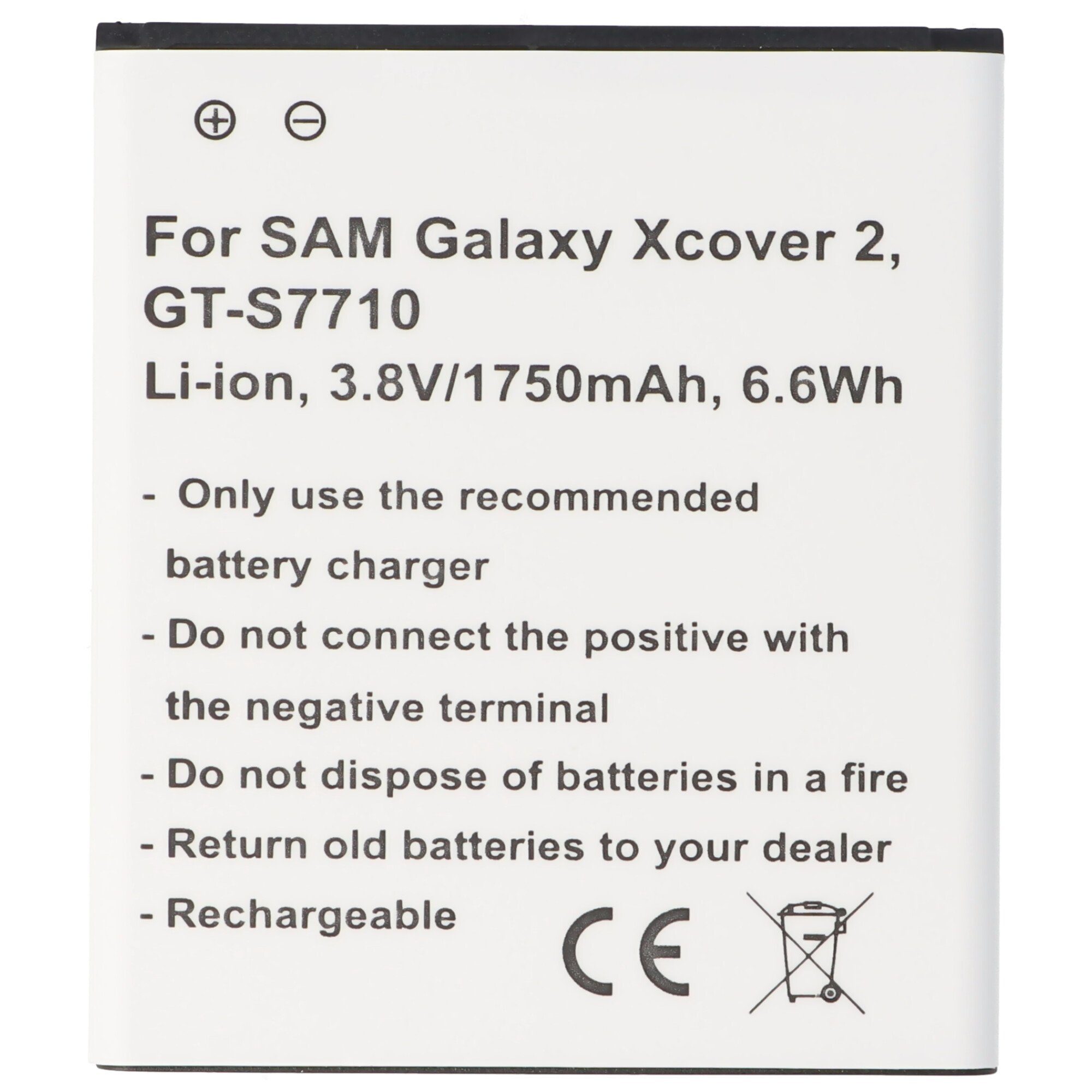 Akku Galaxy Nachbau Samsung passend EB485159LU Akku mAh XCover V) 2 Akku für AccuCell (3,8 nur 1750