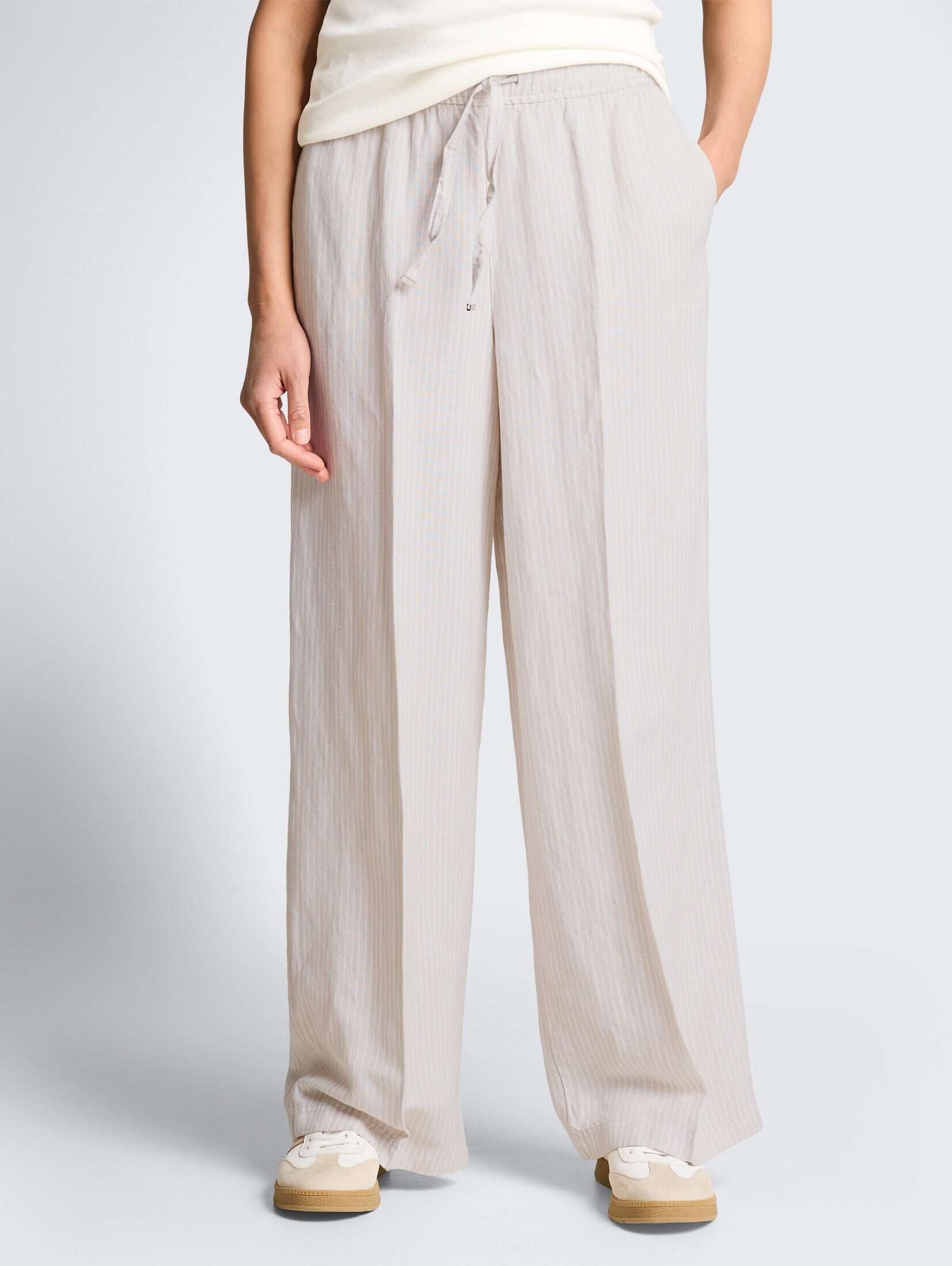 TOM TAILOR Stoffhose Hosen & Chino Loose Fit Hose mit Leinenanteil