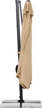 Schneider Schirme Ampelschirm Rhodos, LxB: 300x300 cm, mit Schutzhülle und Schirmständer, ohne Wegeplatten