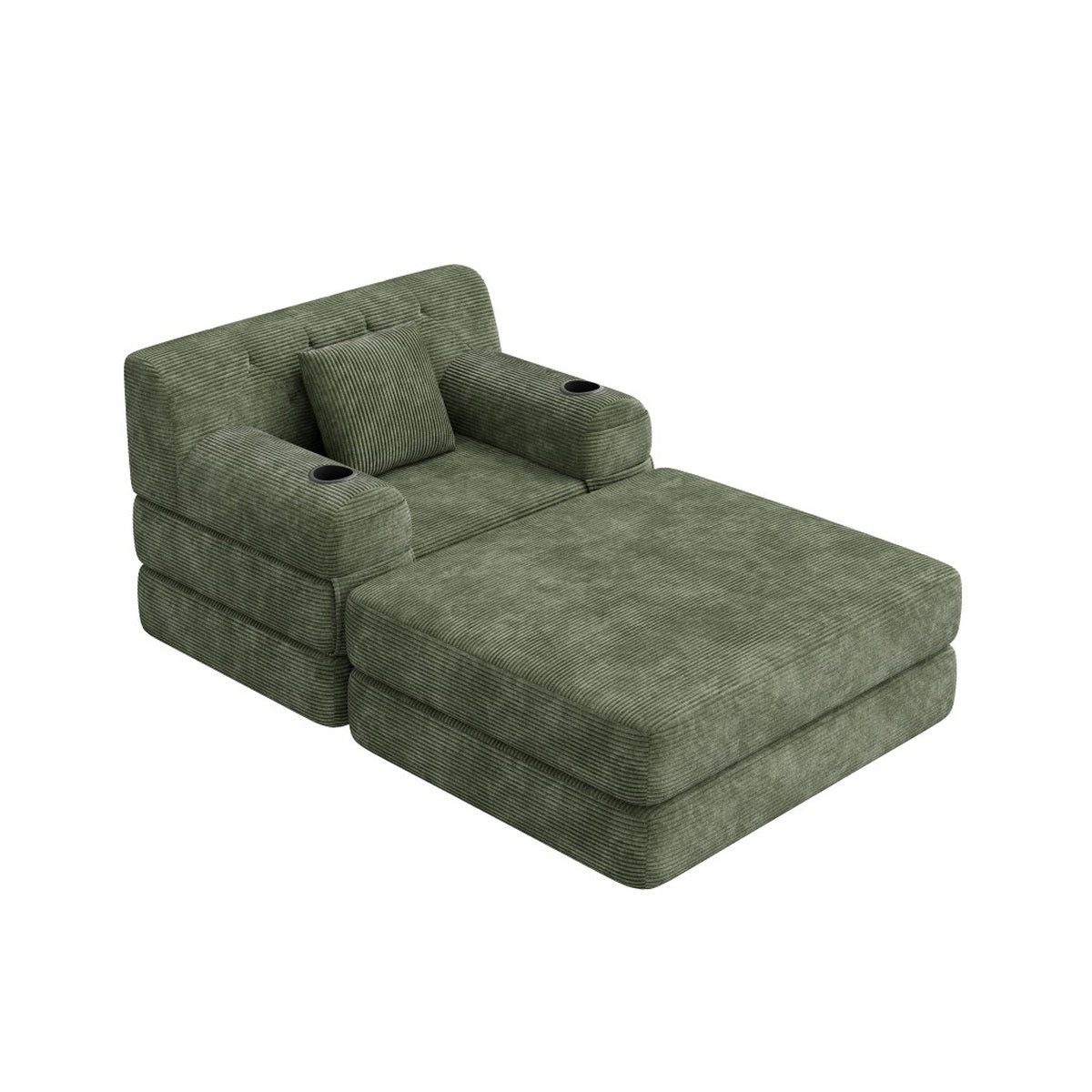 SIKAINI Sofa Sofa aus Cord in grün, 1 Teile