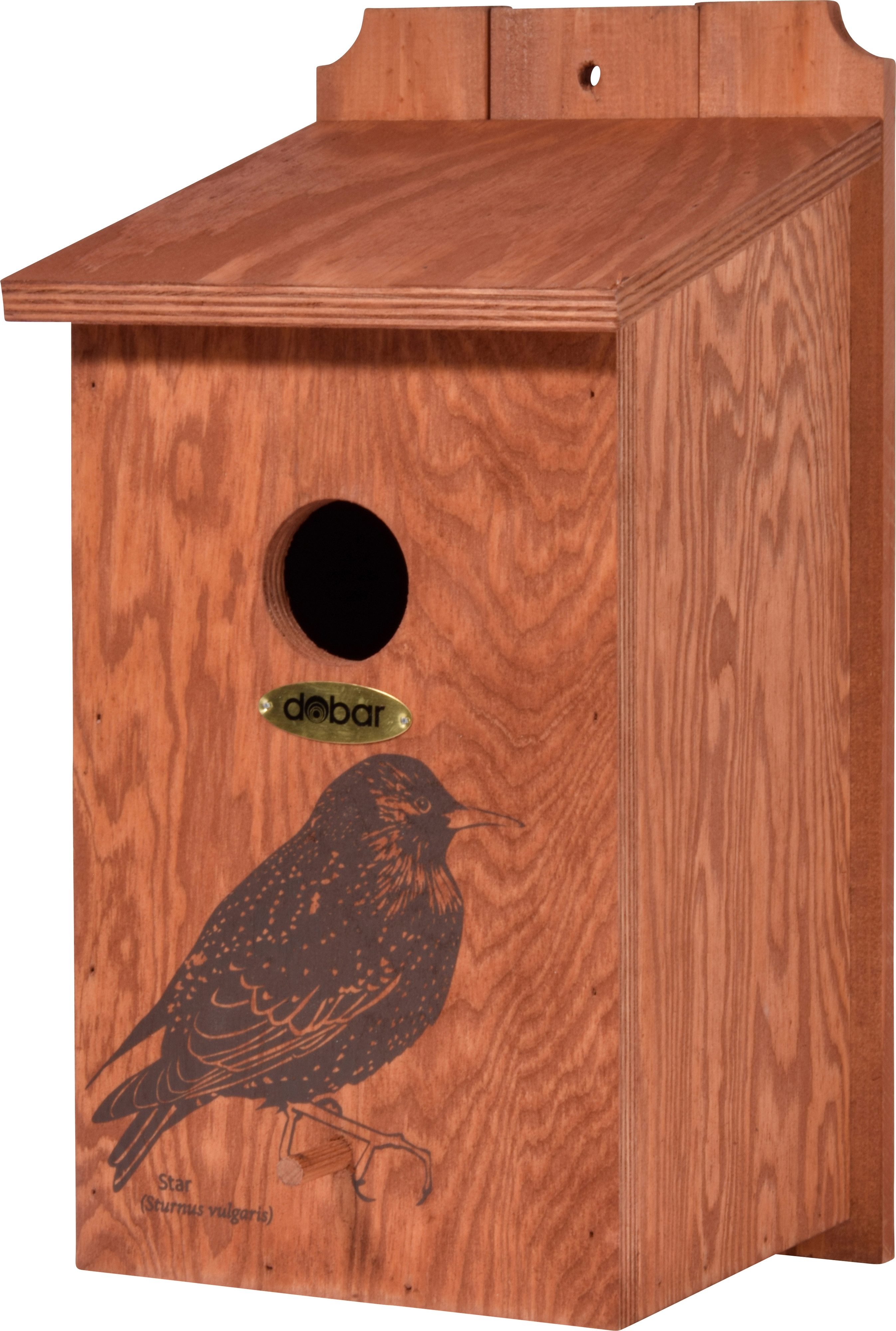 dobar Vogelhaus Nistkasten mit Siebdruckmotiv "Star"