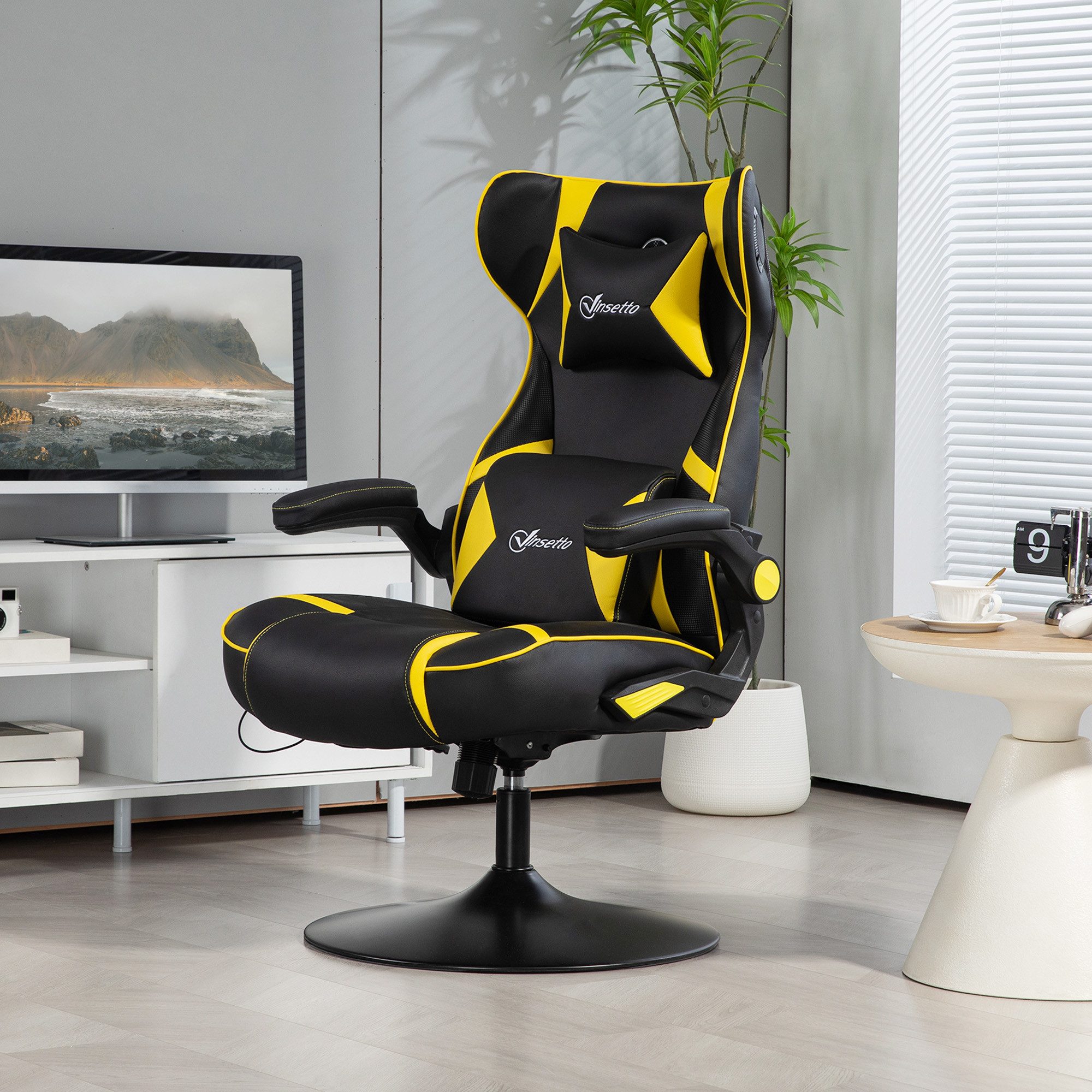 Vinsetto Schreibtischstuhl höhenverstellbarer Bürostuhl, ergonomischer Comp günstig online kaufen