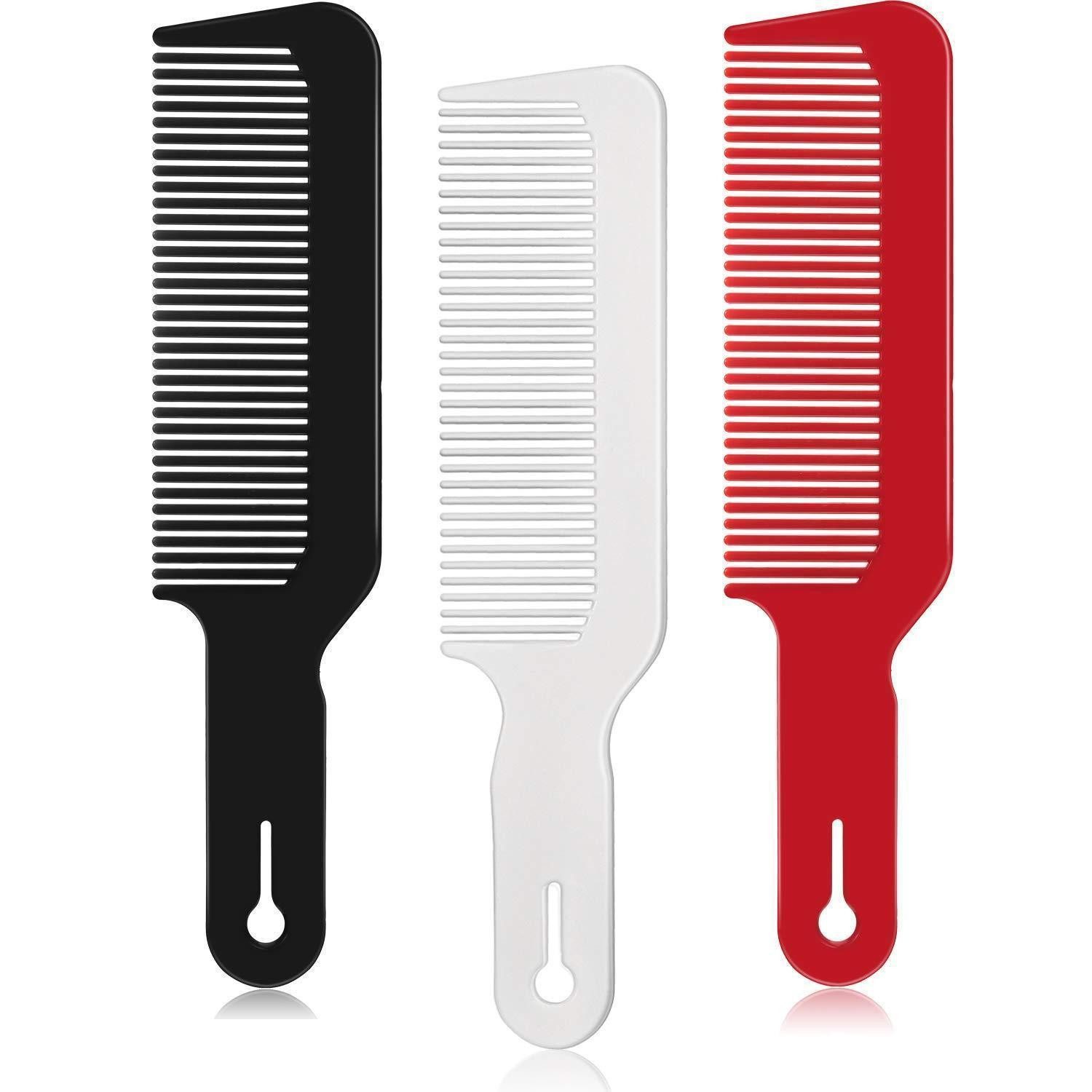 Boao Schneidekamm 3er Set Barbier Clipper Kämme für präzise Frisuren - Schwarz Weiß Rot