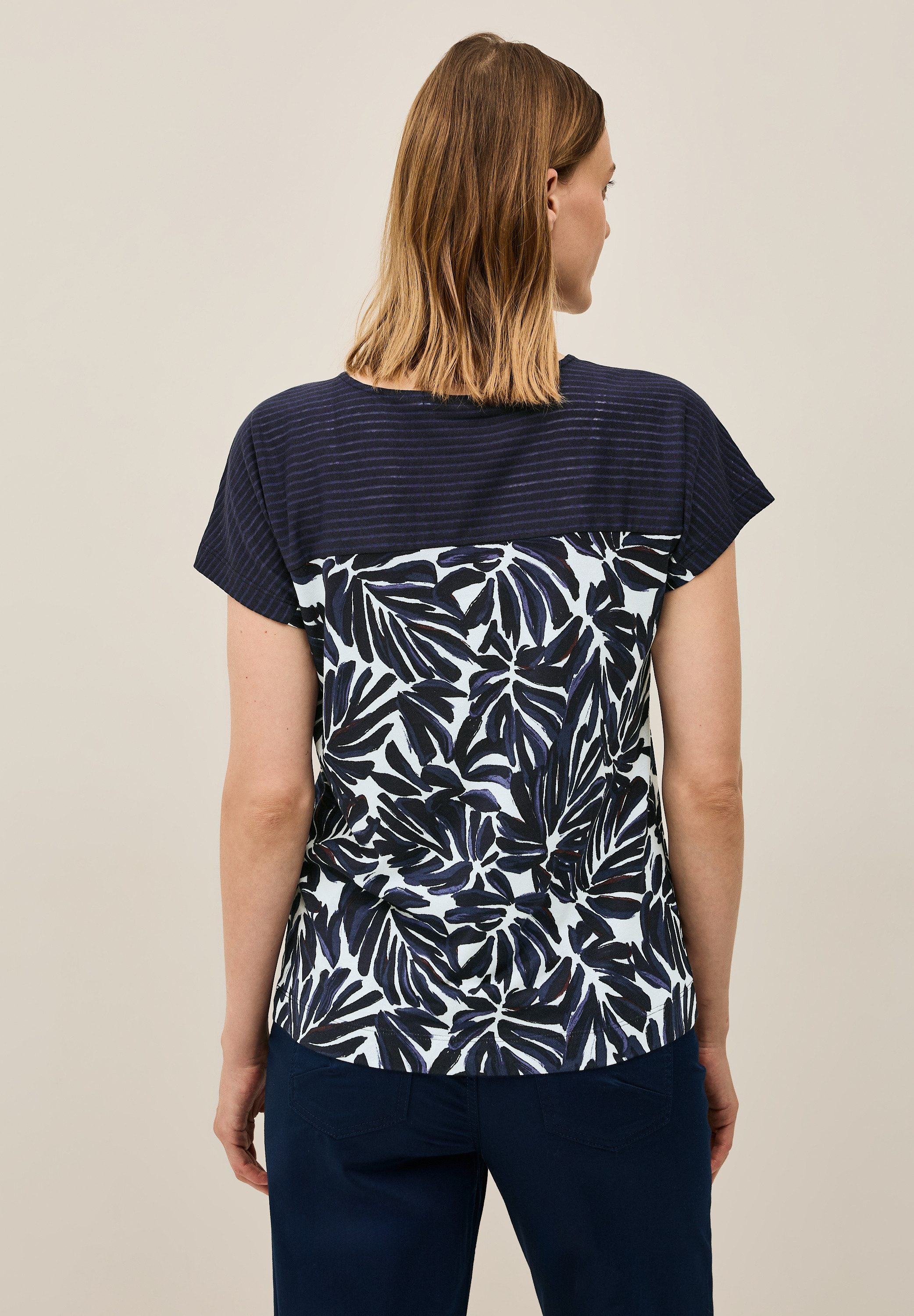 CECIL Print-Shirt mit Details in Ausbrenner-Optik günstig online kaufen