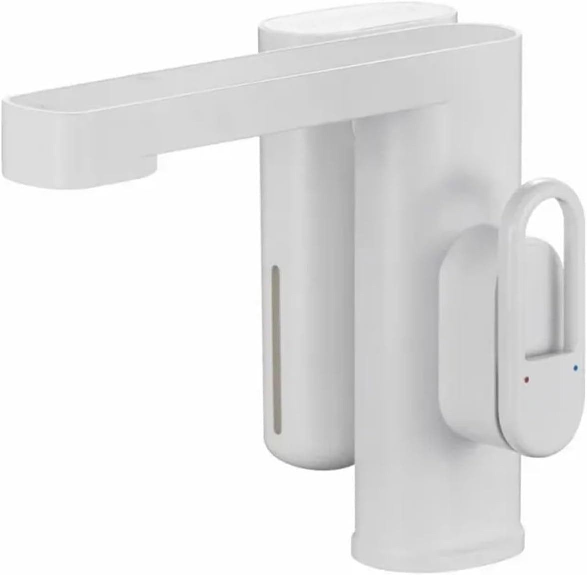 LIANNA Elektrischer Wasserhahn 2-in-1 Sensor-Wasserhahn Weiß mit Seifenspender, Einhebel Montage, Set, 1-tlg.