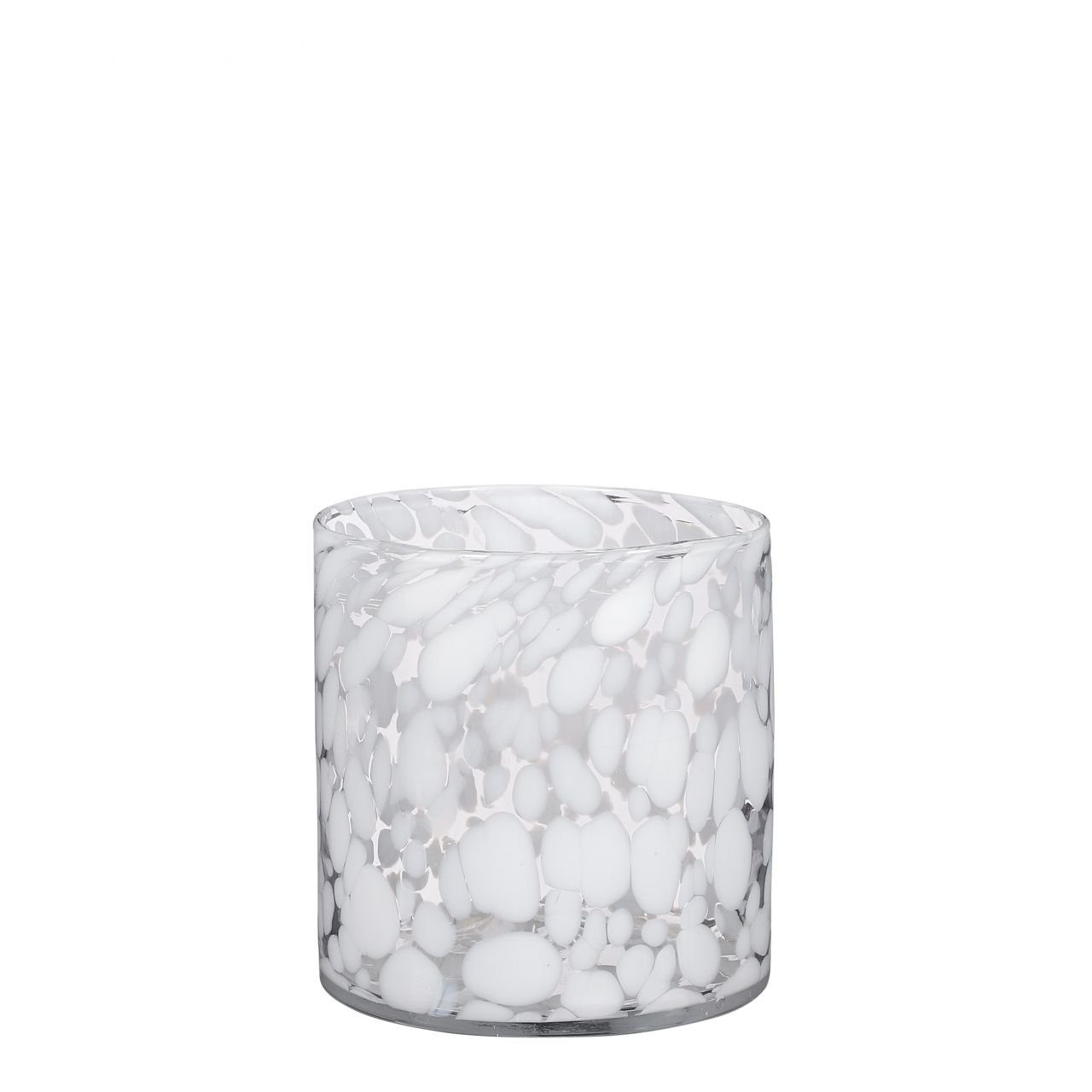 Mica Decorations Dekovase Mica Vase Cammy Zylinder Glas weiß 14 x 14 cm