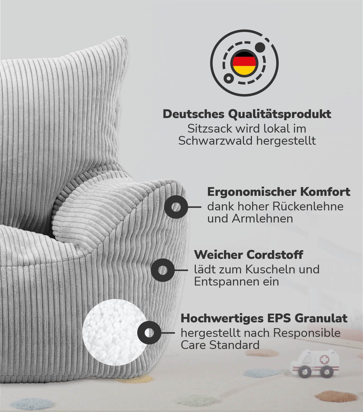 mokebo Kindersessel Der Pausenheld (Grau), Kinder günstig online kaufen