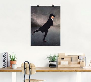 Artland Wandbild Pfarrer Robert Walker beim Eislaufen, Mann (1 St), als Leinwandbild, Poster in verschied. Größen