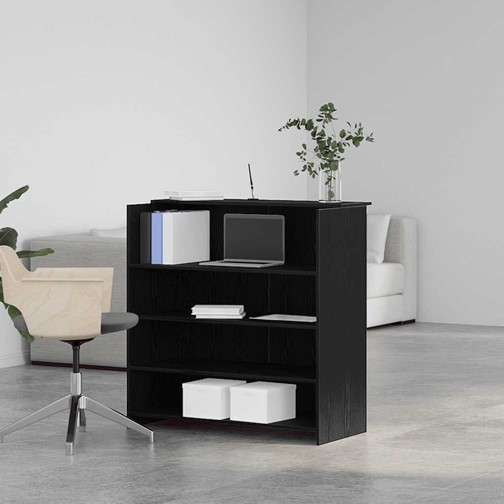 vidaXL Schreibtisch Empfangstresen Schwarze Eiche 100 x 50 x 103,5 cm Holzwerkstoff (1-St) – Bild 3 von 5