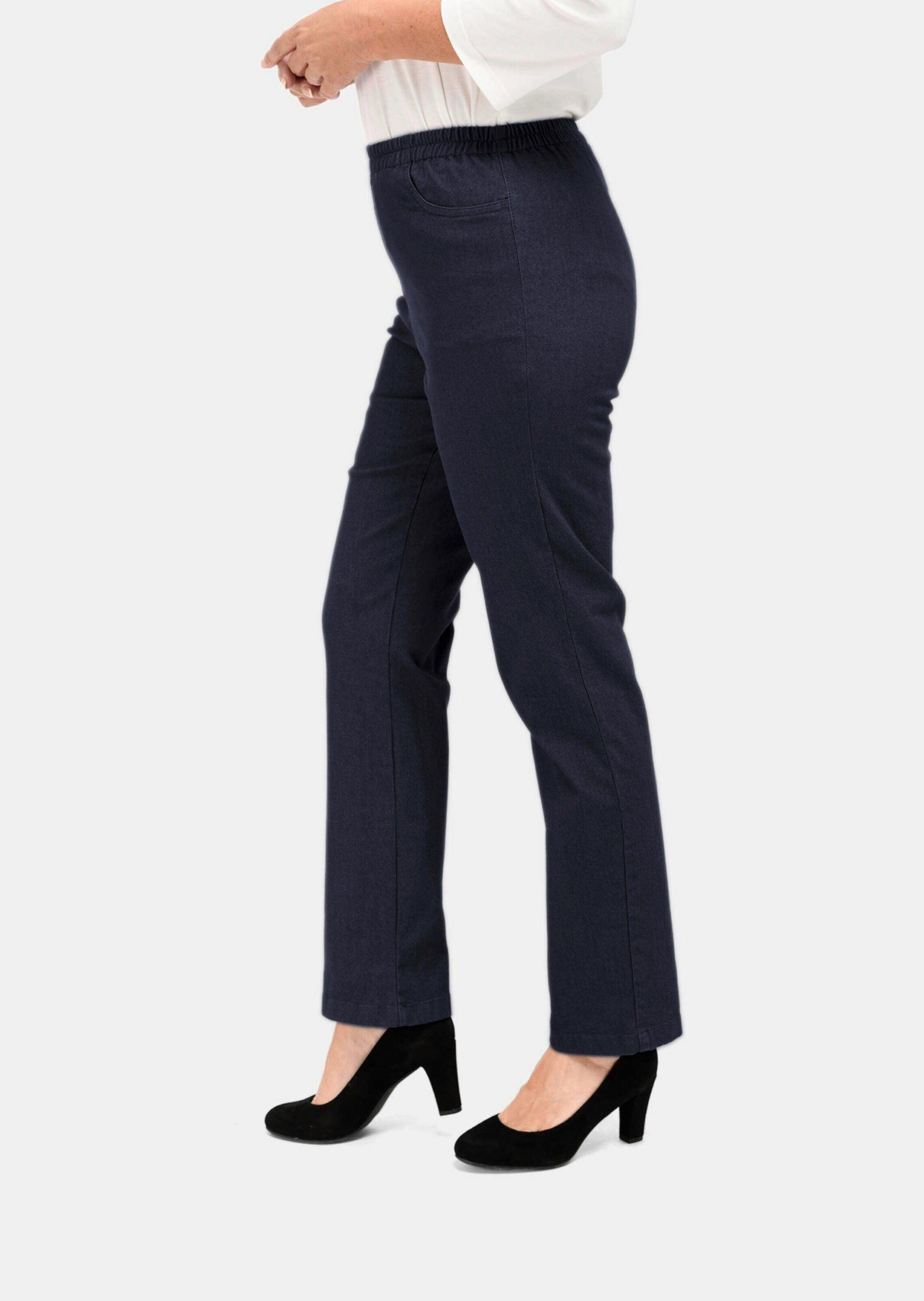 GOLDNER Bequeme Jeans Bequeme Schlupfhose mit Stretchbund Unifarbenes Design mit praktischem Rundumdehnbund