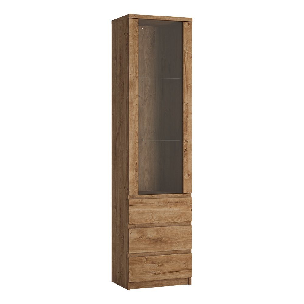 Lomadox Vitrine FORTALEZA-129 in Eiche, 1 günstig online kaufen