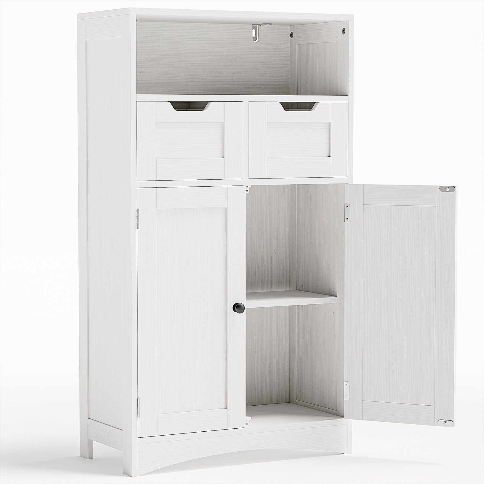 Blishom Badkommode Badezimmerschrank, Badschrank, 60 x 30 x 108 cm