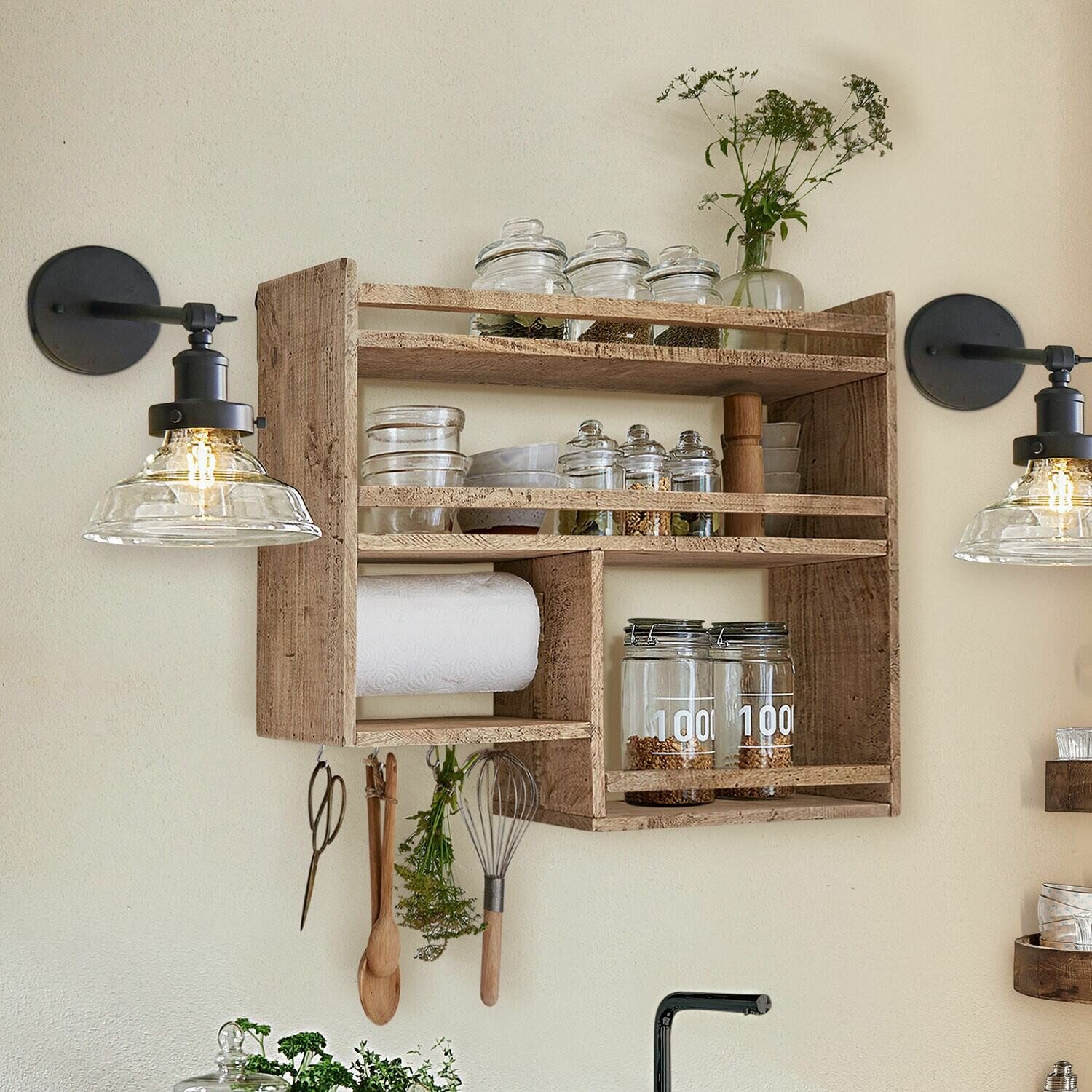 Mirabeau Wandregal Gewürzregal Loré braun