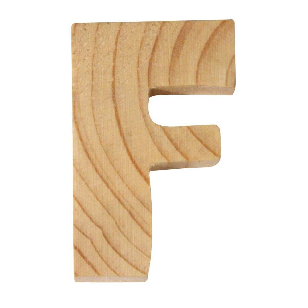 Rayher Deko-Buchstaben Rayher Holz Buchstaben F, 5 x 1 cm