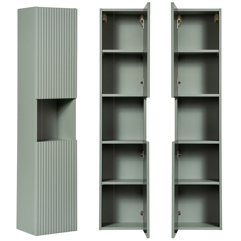 Lomadox Hochschrank NEWPORT-56-GREEN Badschrank, Schilfgrün mit günstig online kaufen