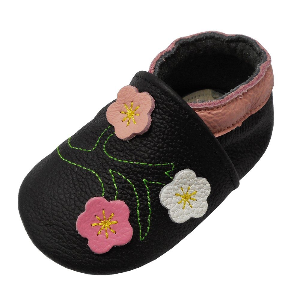 Yalion Yalion Leder Baby-Lauflernschuhe, weich, rutschfest, handgefertigt Krabbelschuh