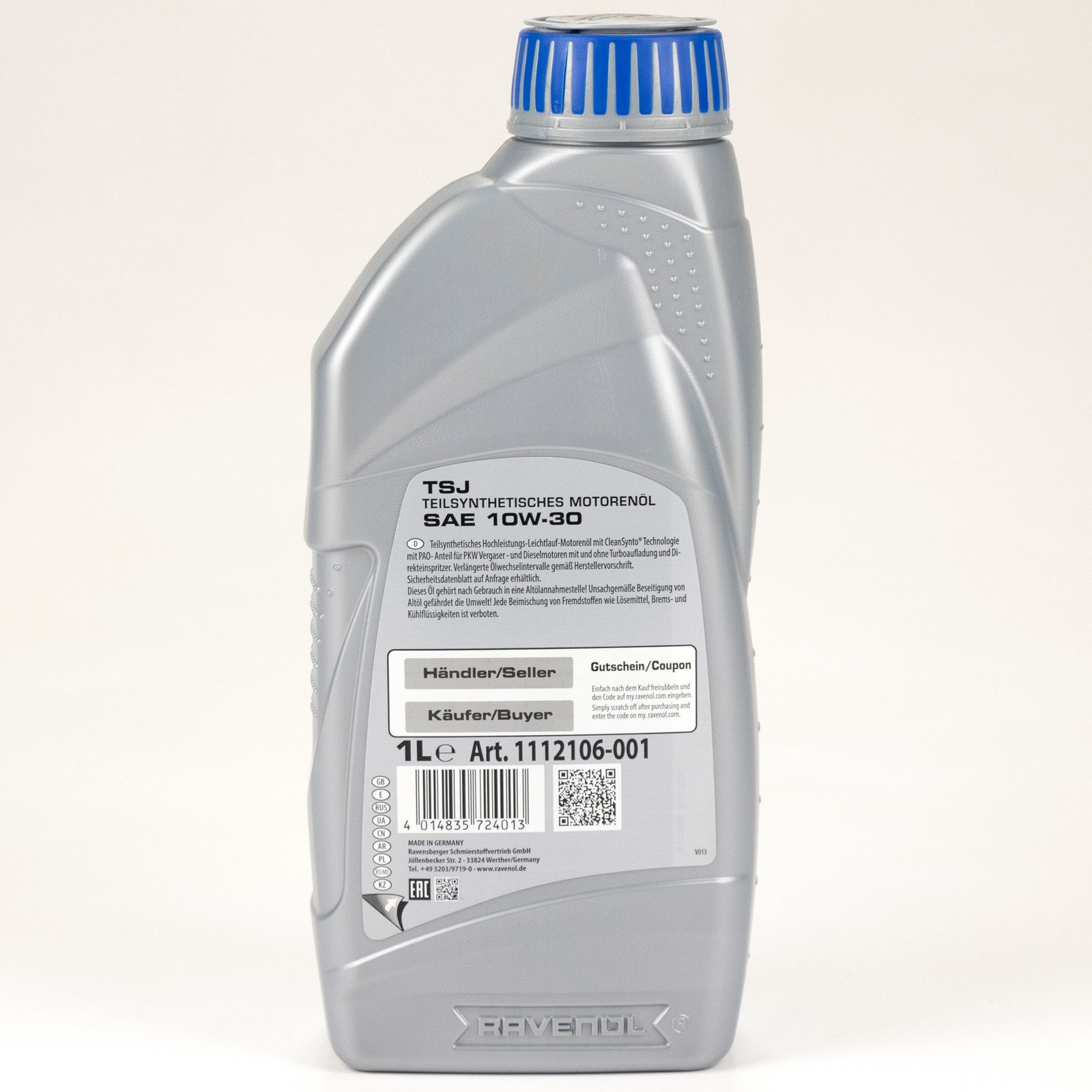 Ravenol Motoröl Ravenol Leichtlauföl TSJ Motoröl Öl SAE 10W30 1L ILSAC GF4 ACEA A3/B3