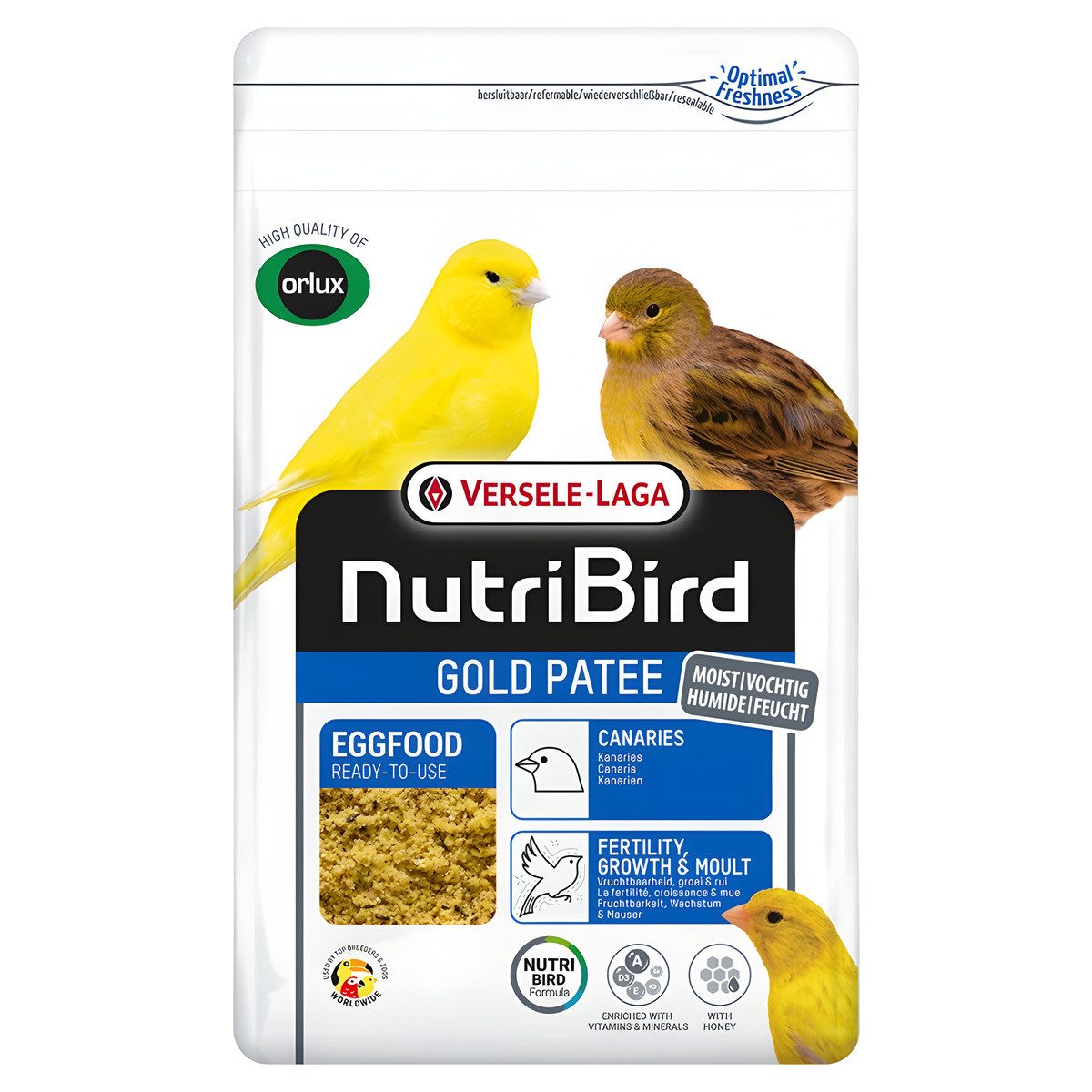 Versele-Laga NutriBird Gold patee gelb 1 kg, Trockenfutter für: Vogel