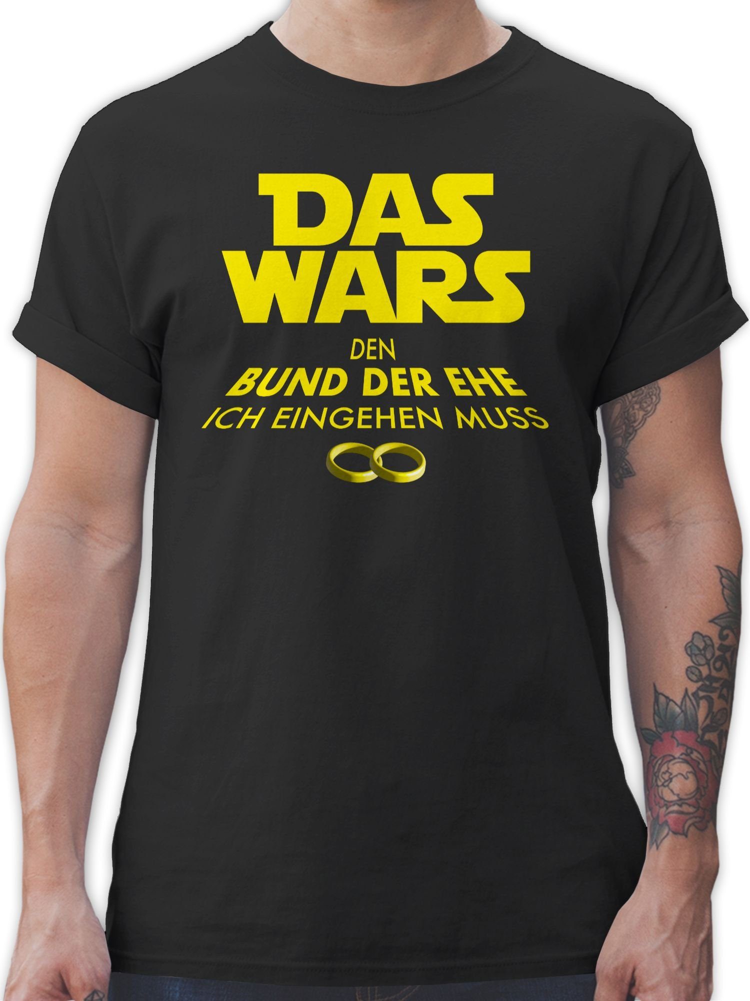 Shirtracer T-Shirt Das Wars JGA JGA Männer 01 Schwarz